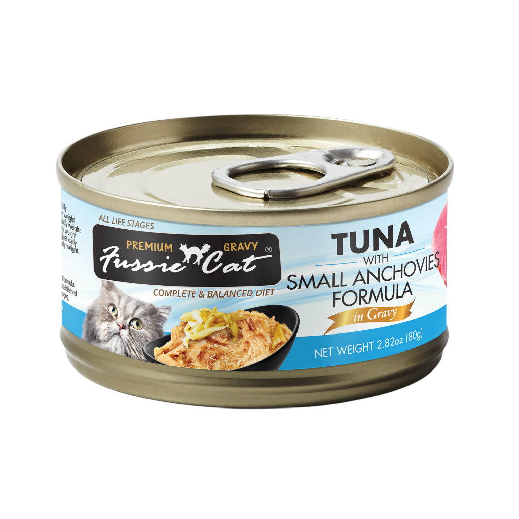 Fussie Cat Canned Food 2.82oz Tuna With Anchovies