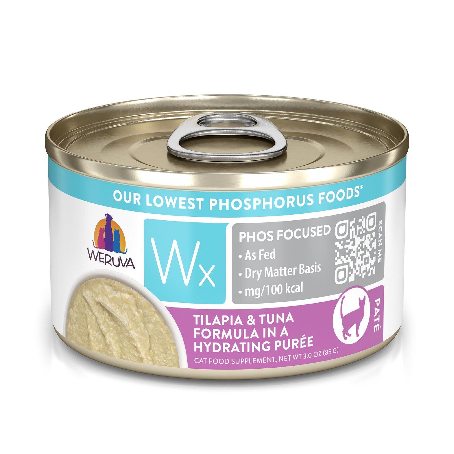 Weruva Canned Cat Food WX Tilapia/Tuna Hydrate 3 oz