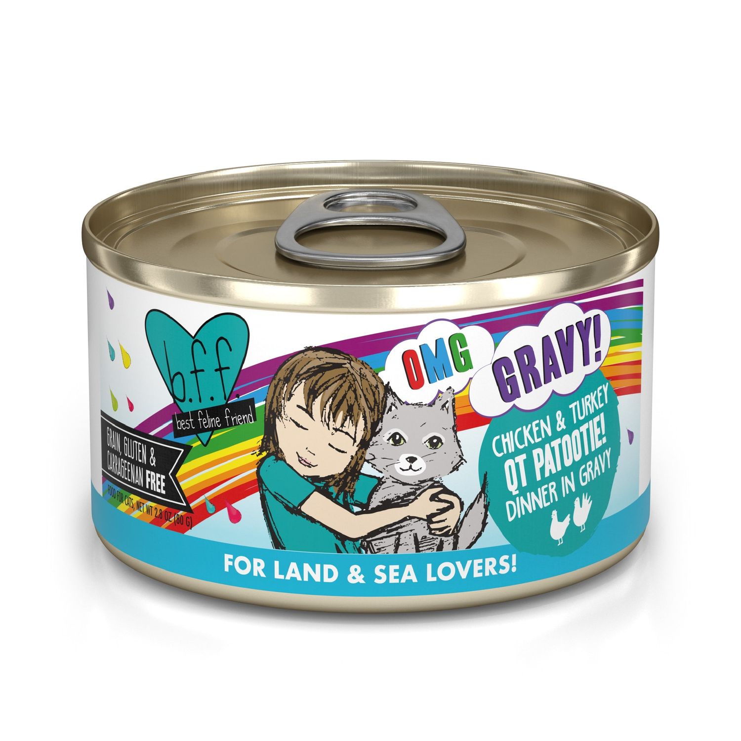 Weruva Canned Cat food 2.8 oz QT Patootie - BFF