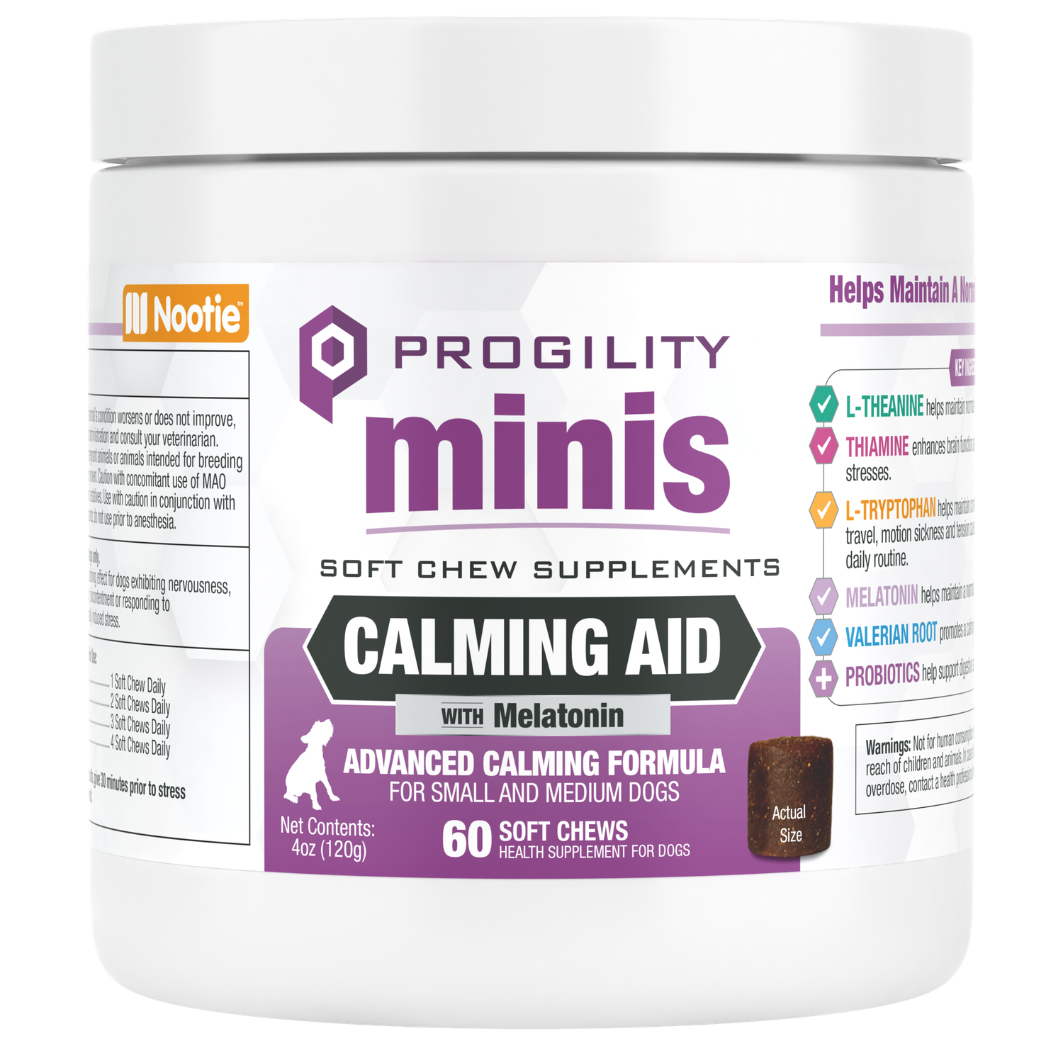 Nootie Progility Minis Calm 60ct
