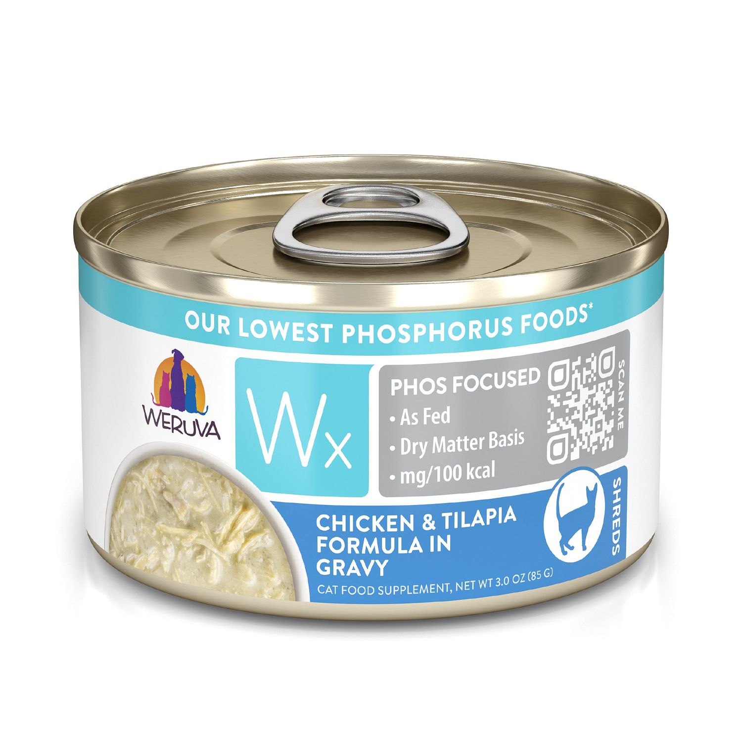 Weruva Canned Cat Food WX Chicken/Tilapia w/ Gravy 3 oz