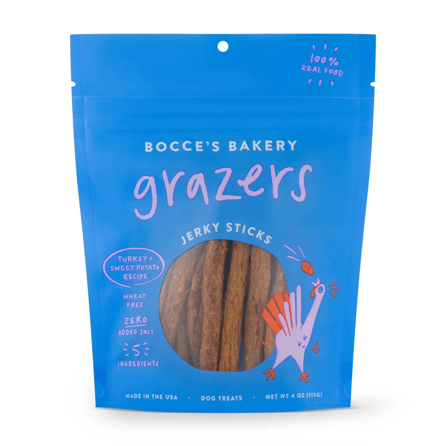 Bocce Grazers Turkey Jerky Sticks 4oz