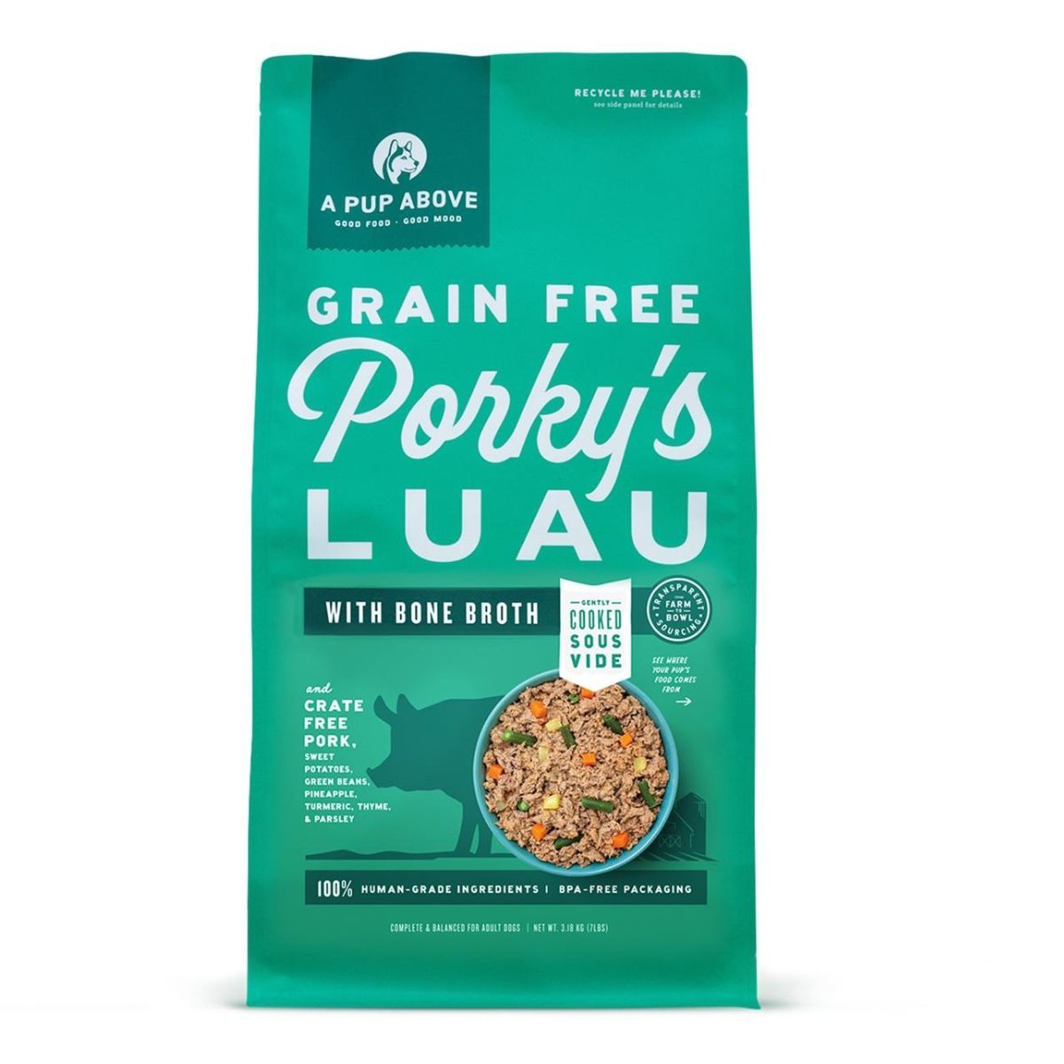A Pup Above Porky’s Luau 7lb bag