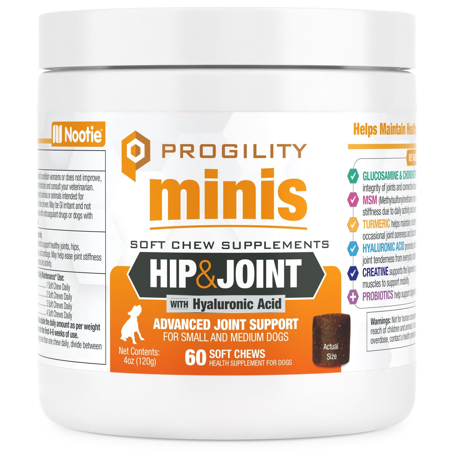 Nootie Progility Minis Hip &amp; Joint 60ct