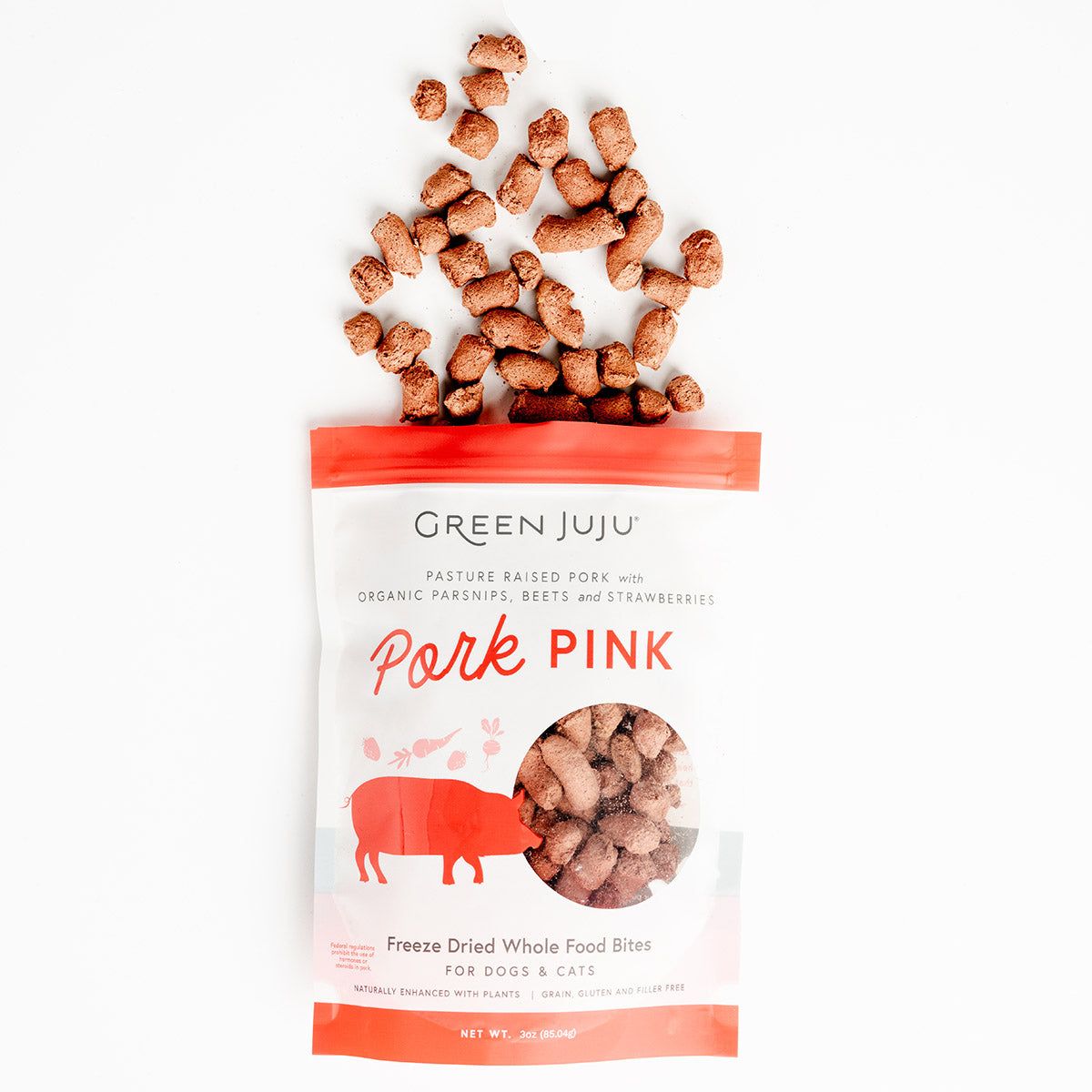 Green Juju FD Pork Pink Bites 3 oz