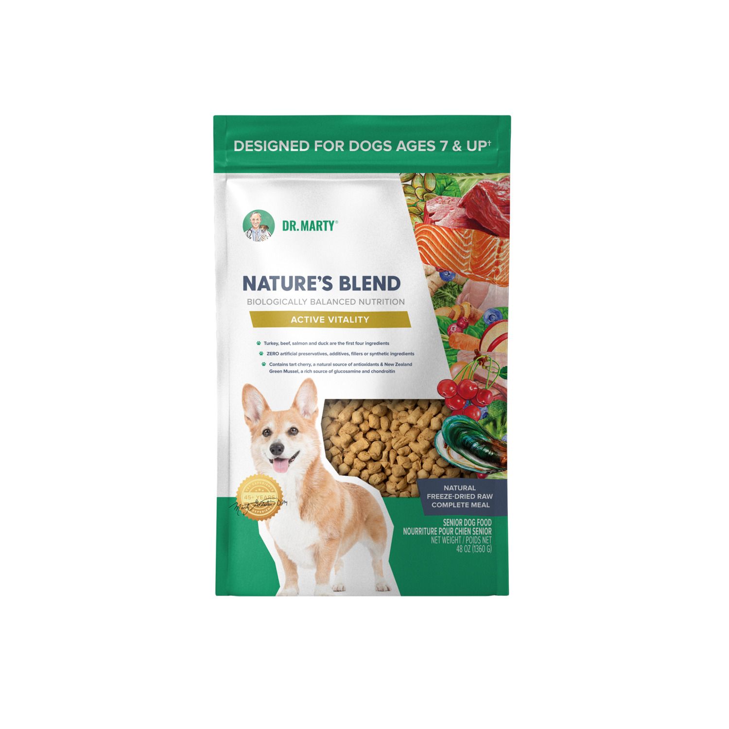 DM Nat. Blend Active Vitality Dog 48 oz.
