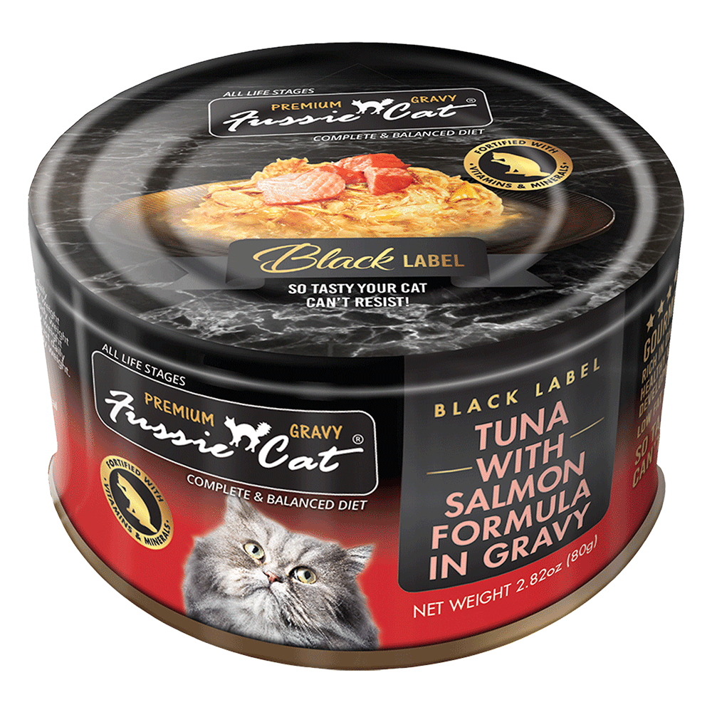 Fussie Cat Canned Food 2.82 oz Tuna w/Salmon in Gravy