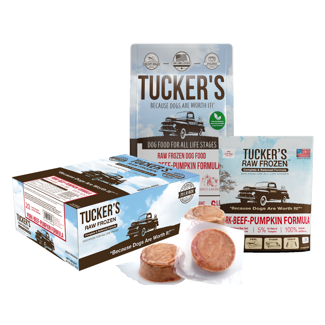Tucker’s Raw Frozen Pork, Beef&amp; Pumpkin Dog 20 lb