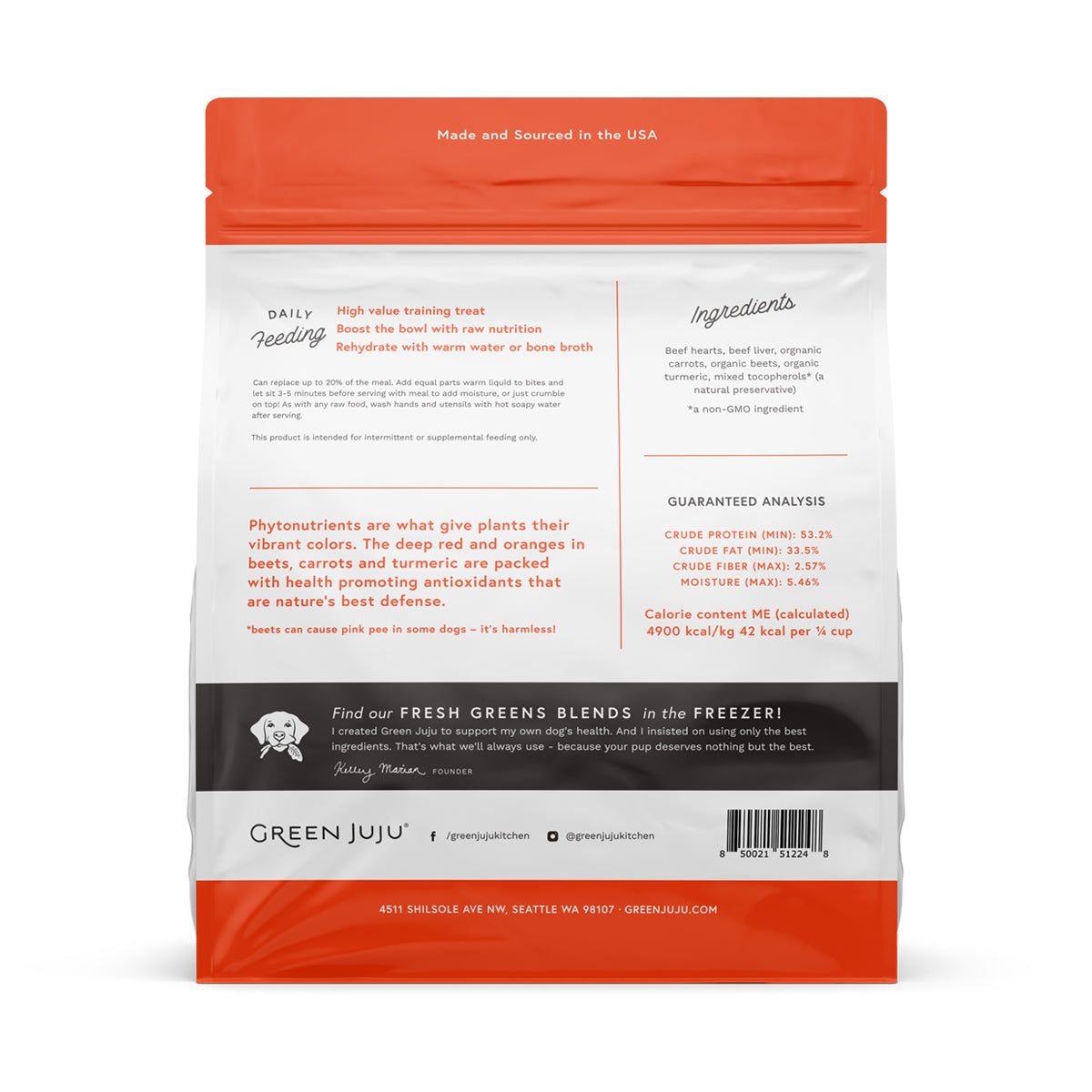 Green Juju FD Beef Red Bites 7.5 oz