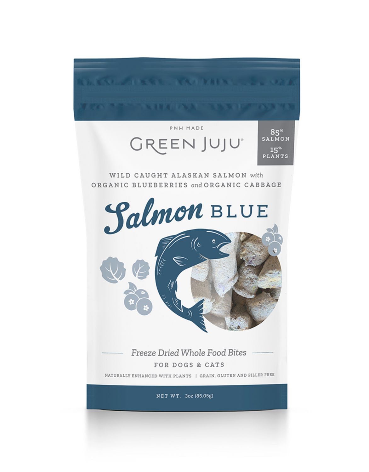 Green Juju FD Salmon Blue Bites 3 oz