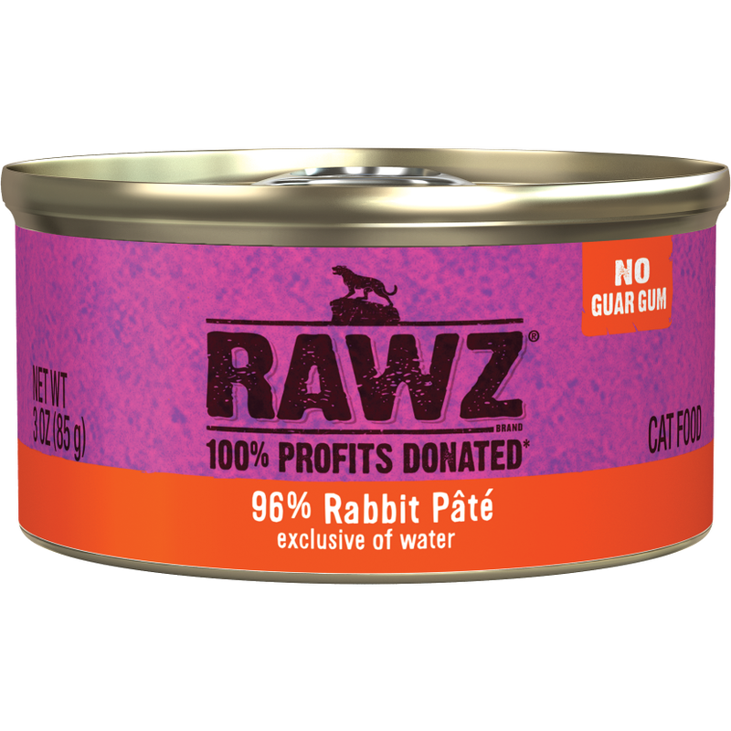 Rawz Cat Can Rabbit Pate 3 oz
