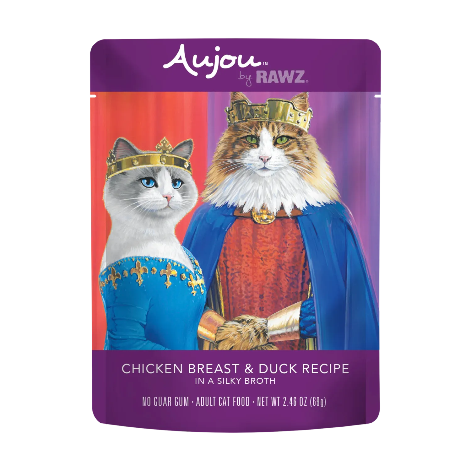 Rawz Aujou Chicken Breast and Duck Cat Pouch 2.46oz