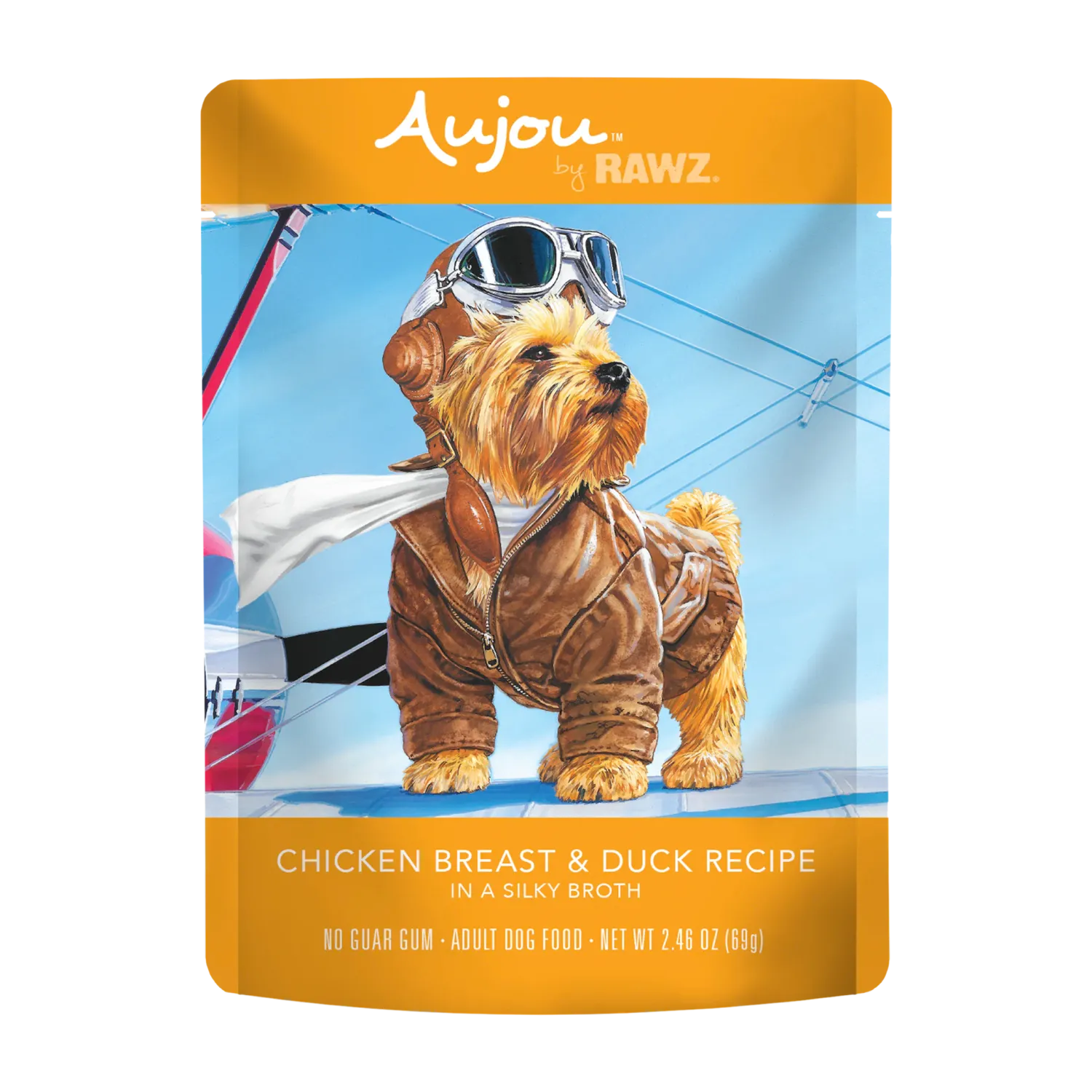 Rawz Aujou Chicken Breast and Duck Dog Pouch 2.46oz