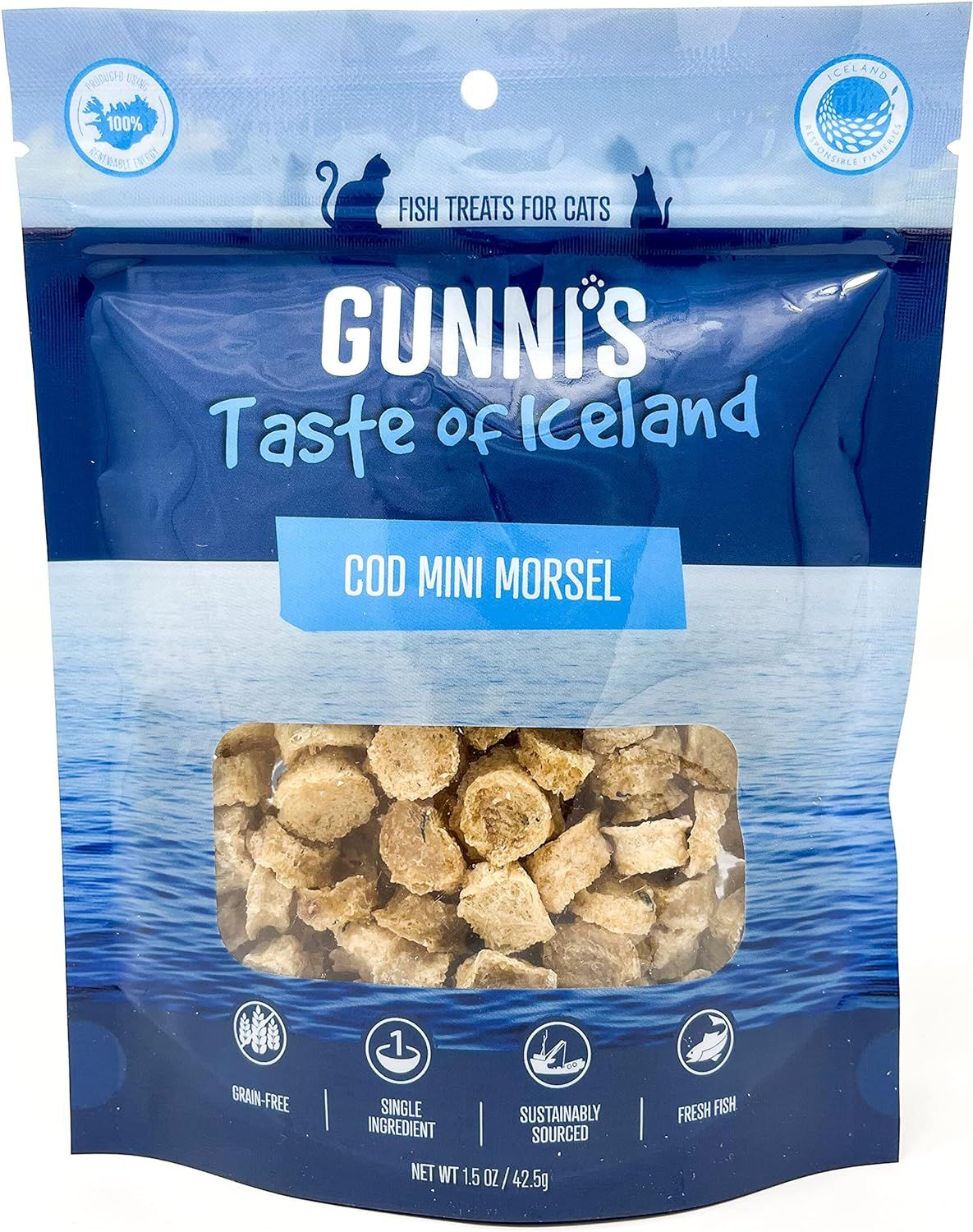 Gunni’s Cod Mini Morsel Cat Treat 1.5 oz