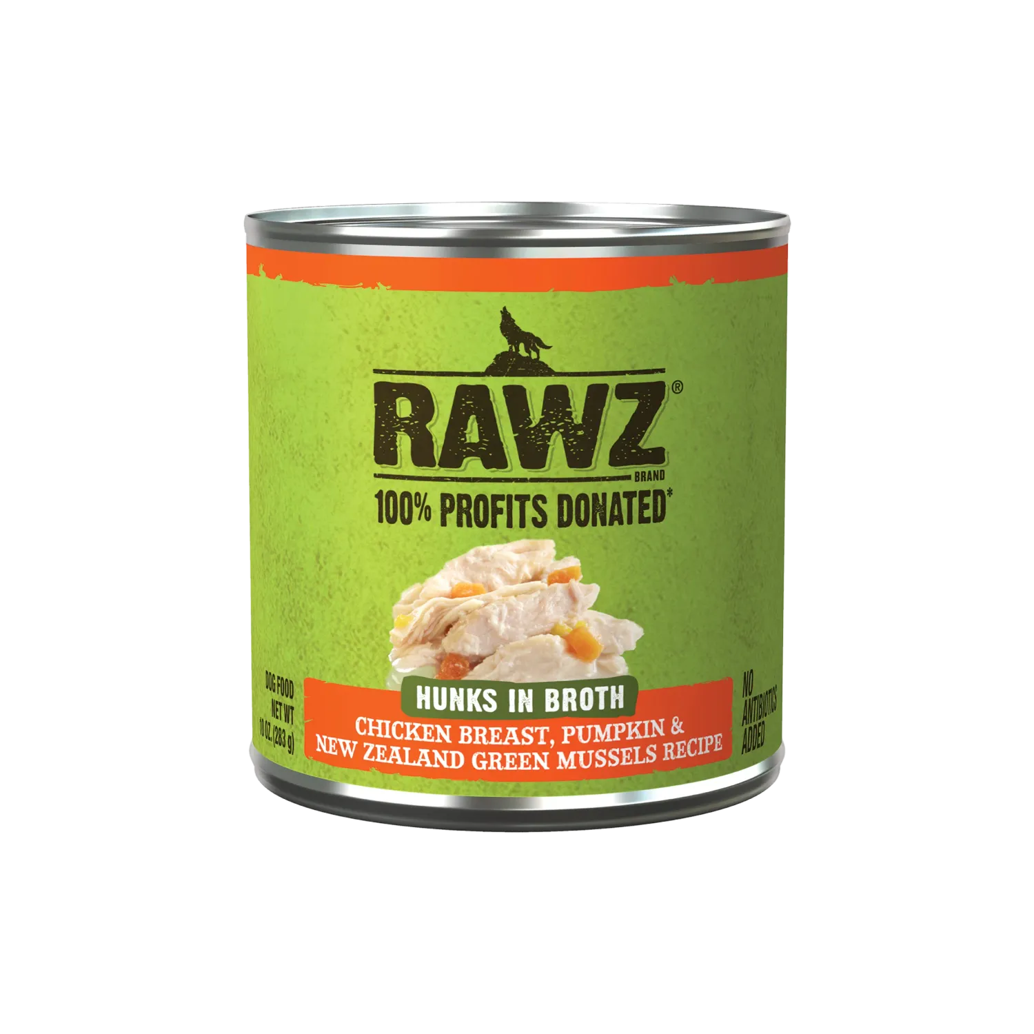 Rawz Dog Can Hunks Chicken/Pumpkin &amp; Green Mussel 10 oz
