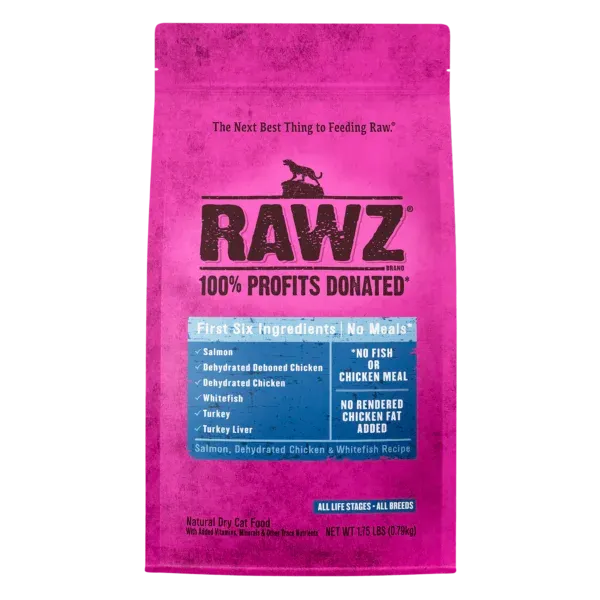 Rawz Cat Kibble Salmon/Chkn/Whitefish 1.7#