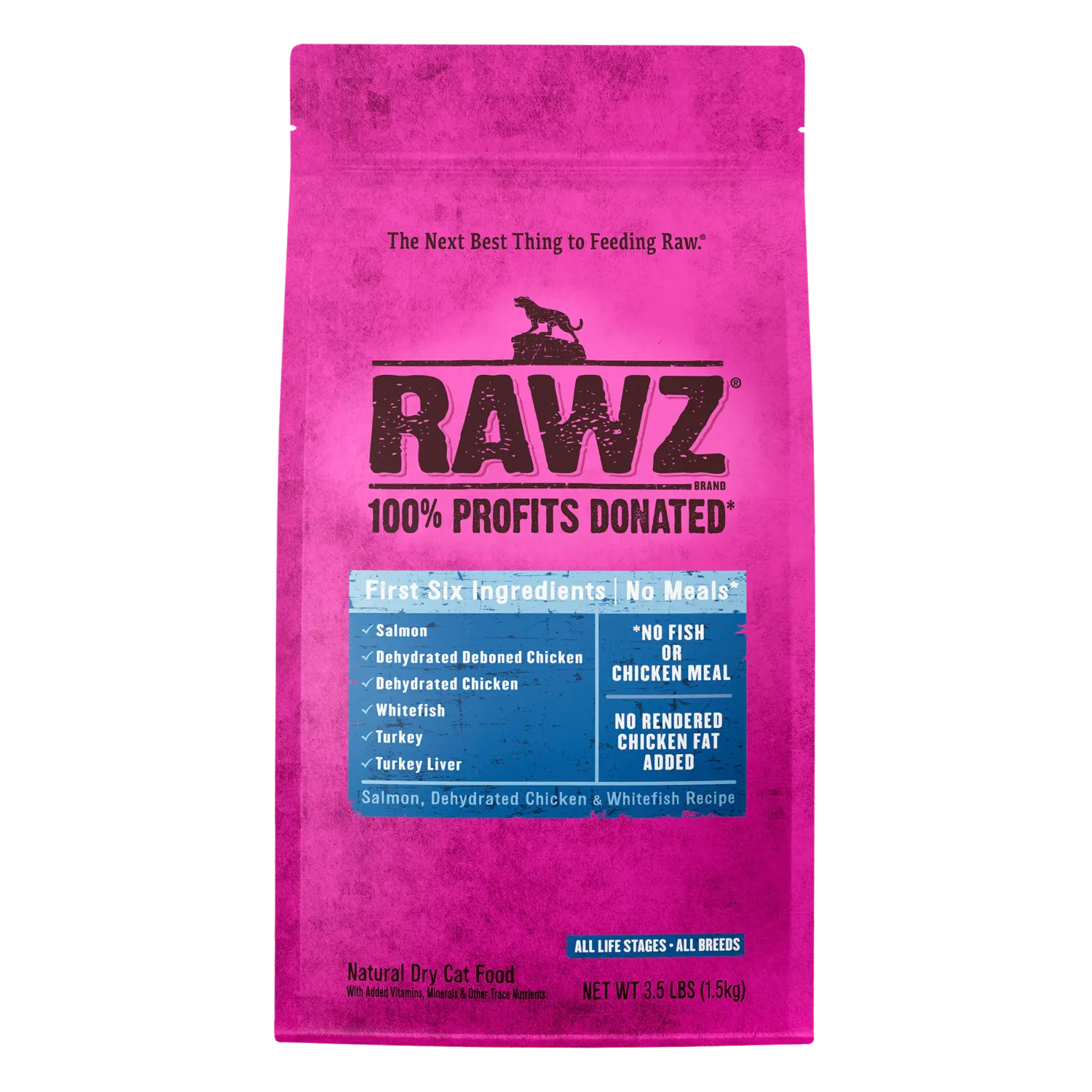 Rawz Cat Kibble Salmon/Chkn/Whitefish 1.7#