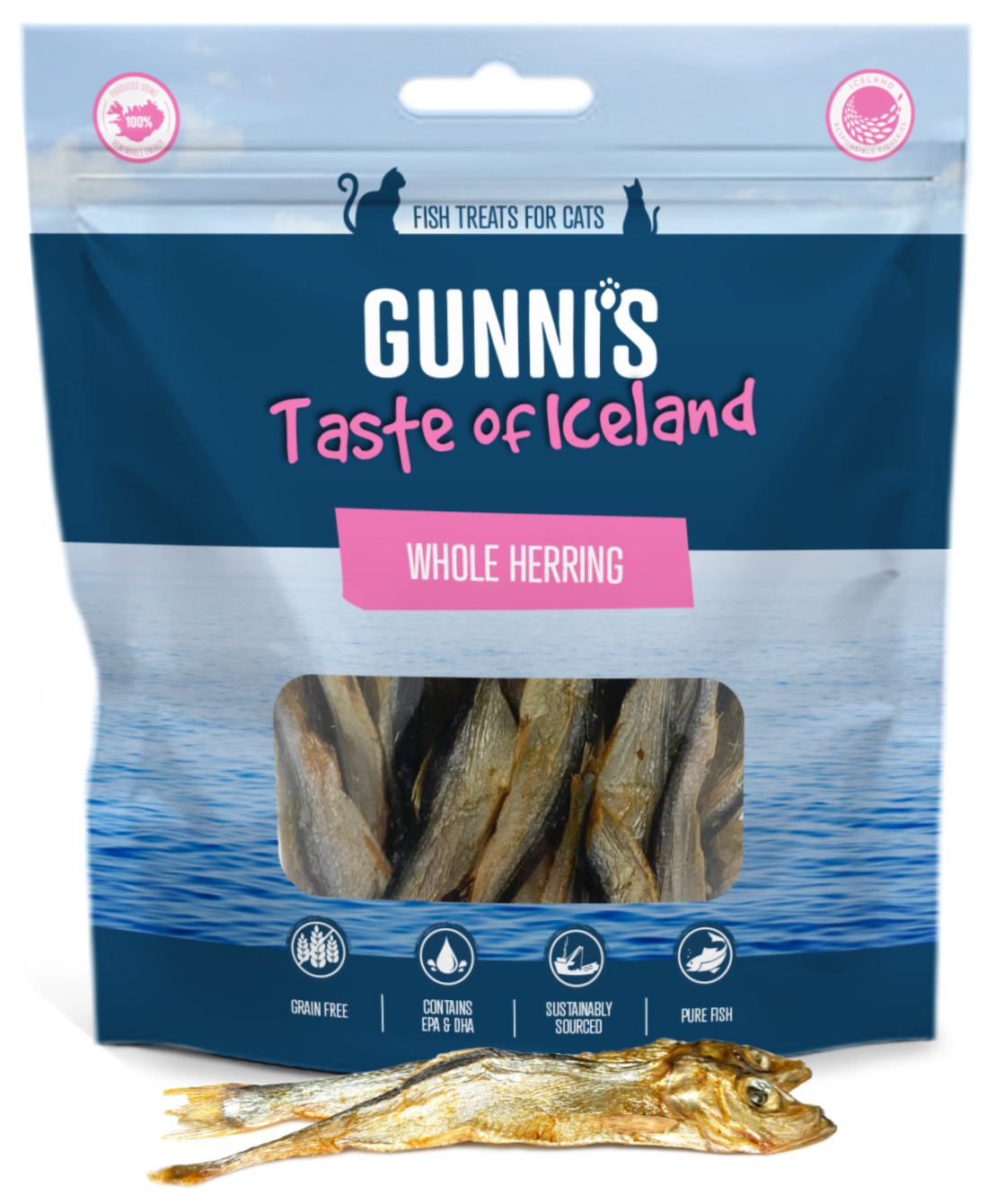 Gunni’s Whole Herring Cat Treat 1.5 oz