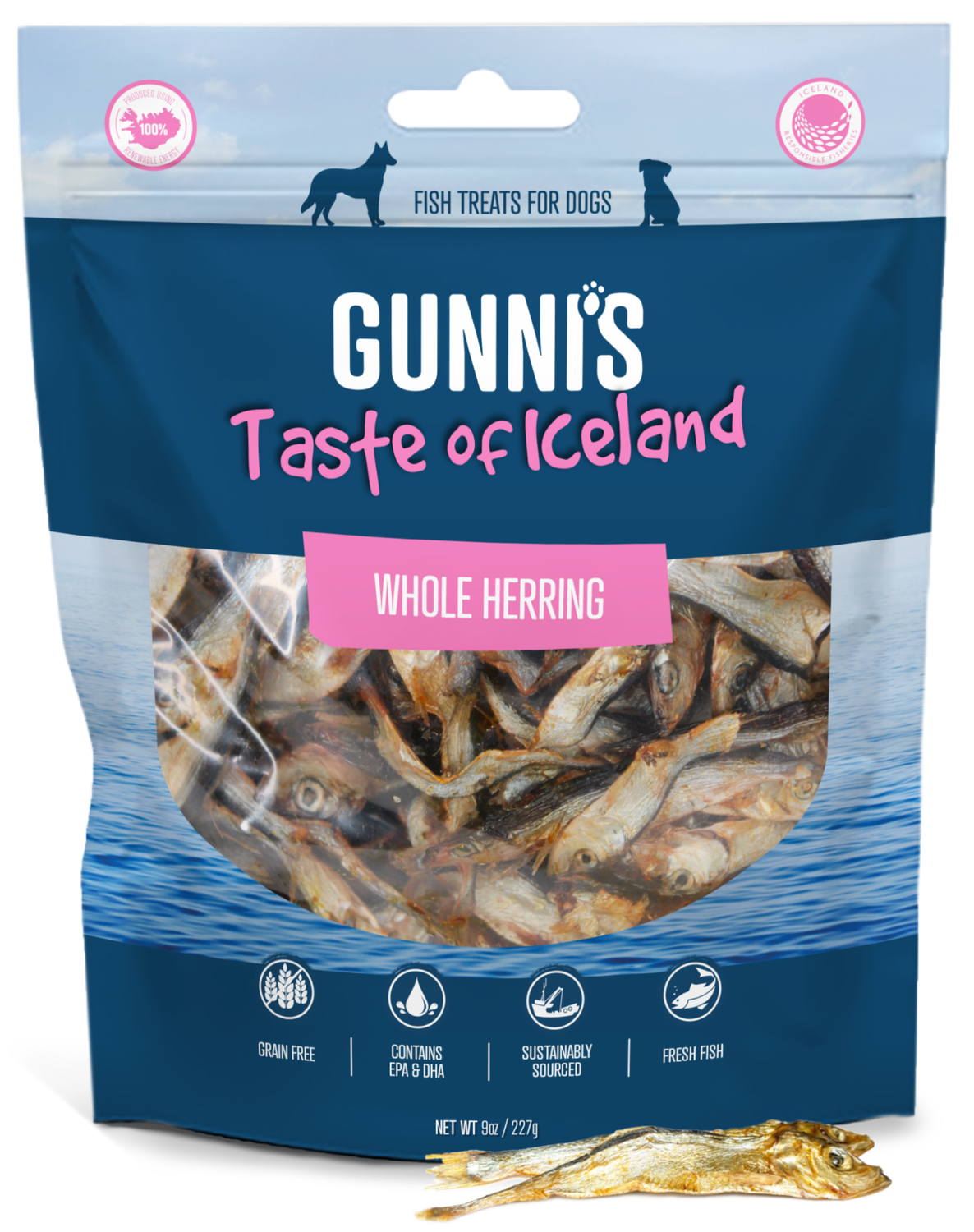 Gunni’s Whole Herring Dog Treat 9 oz