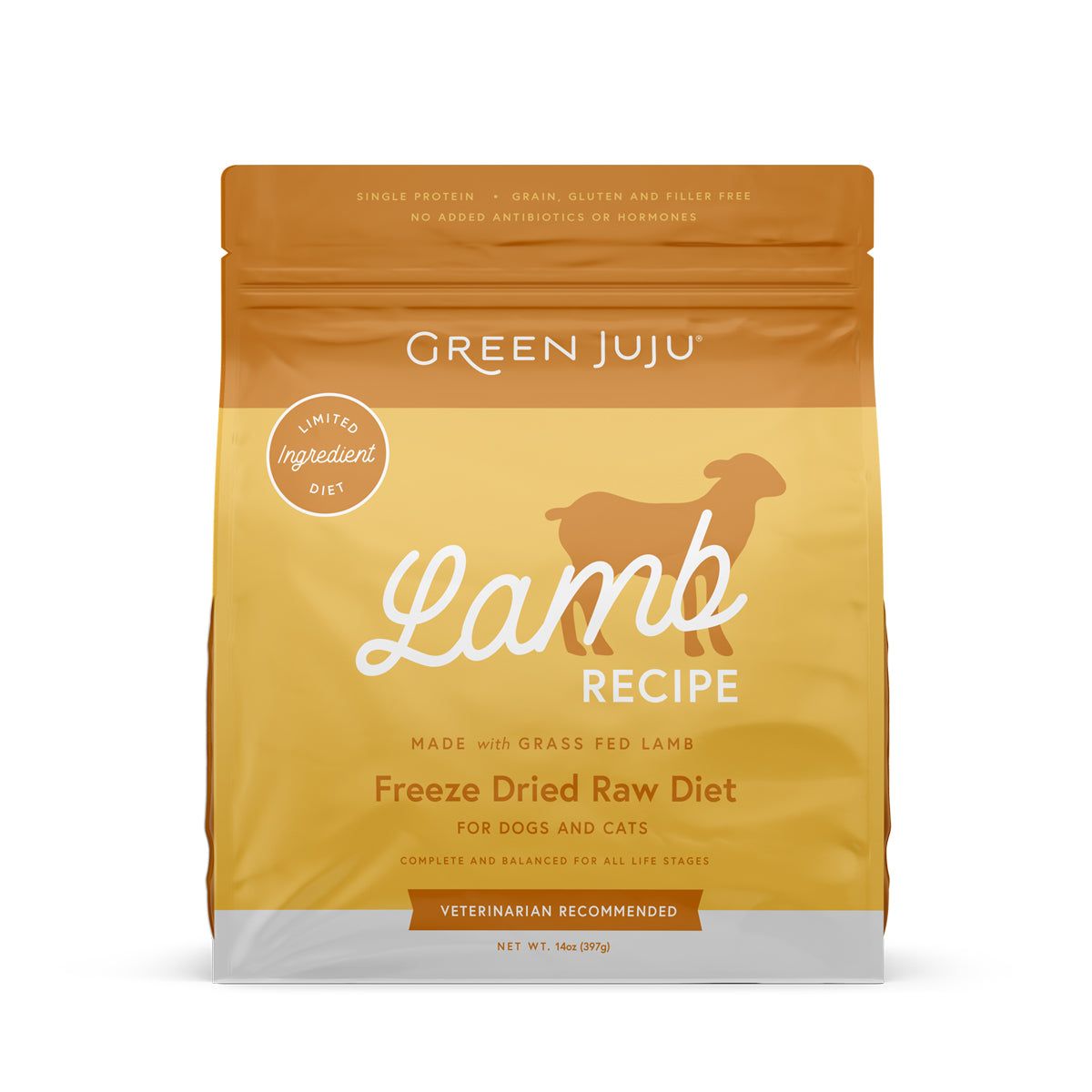 G Juju LID FD Raw Diet Lamb 14 oz