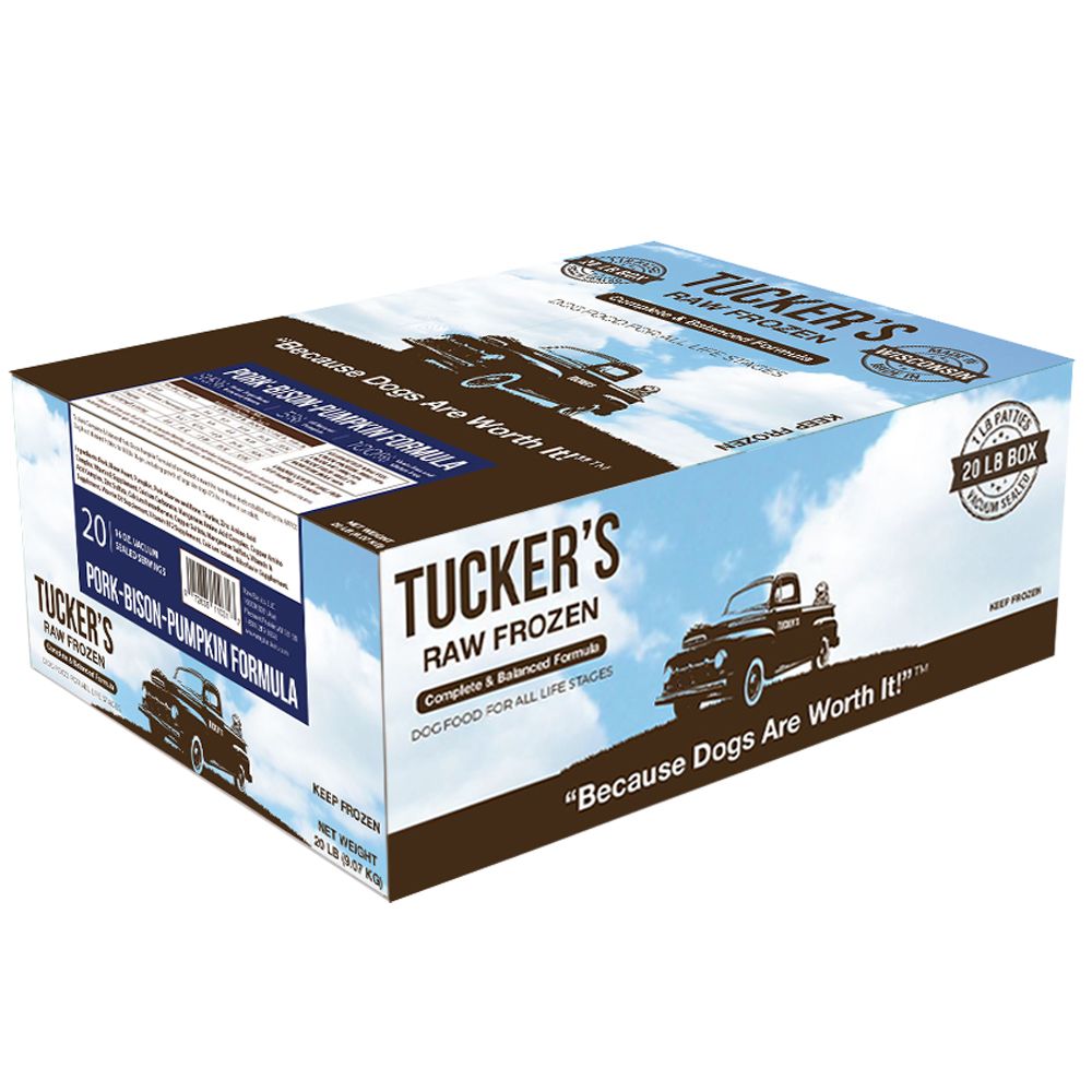 Tucker’s Frozen Raw Pork-Bison-Pumpkin 20 lb