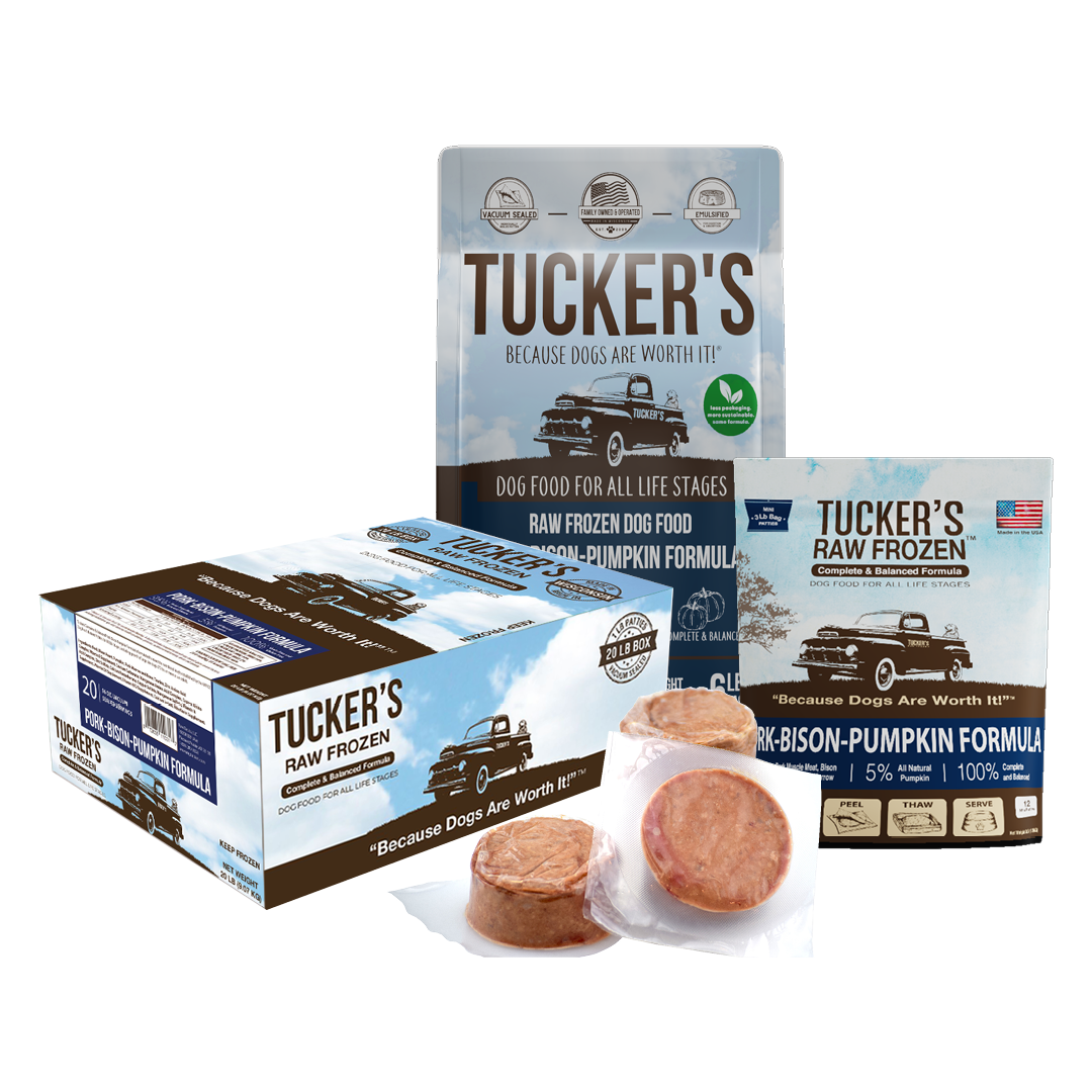 Tucker’s Frozen Raw Pork-Bison-Pumpkin 20 lb