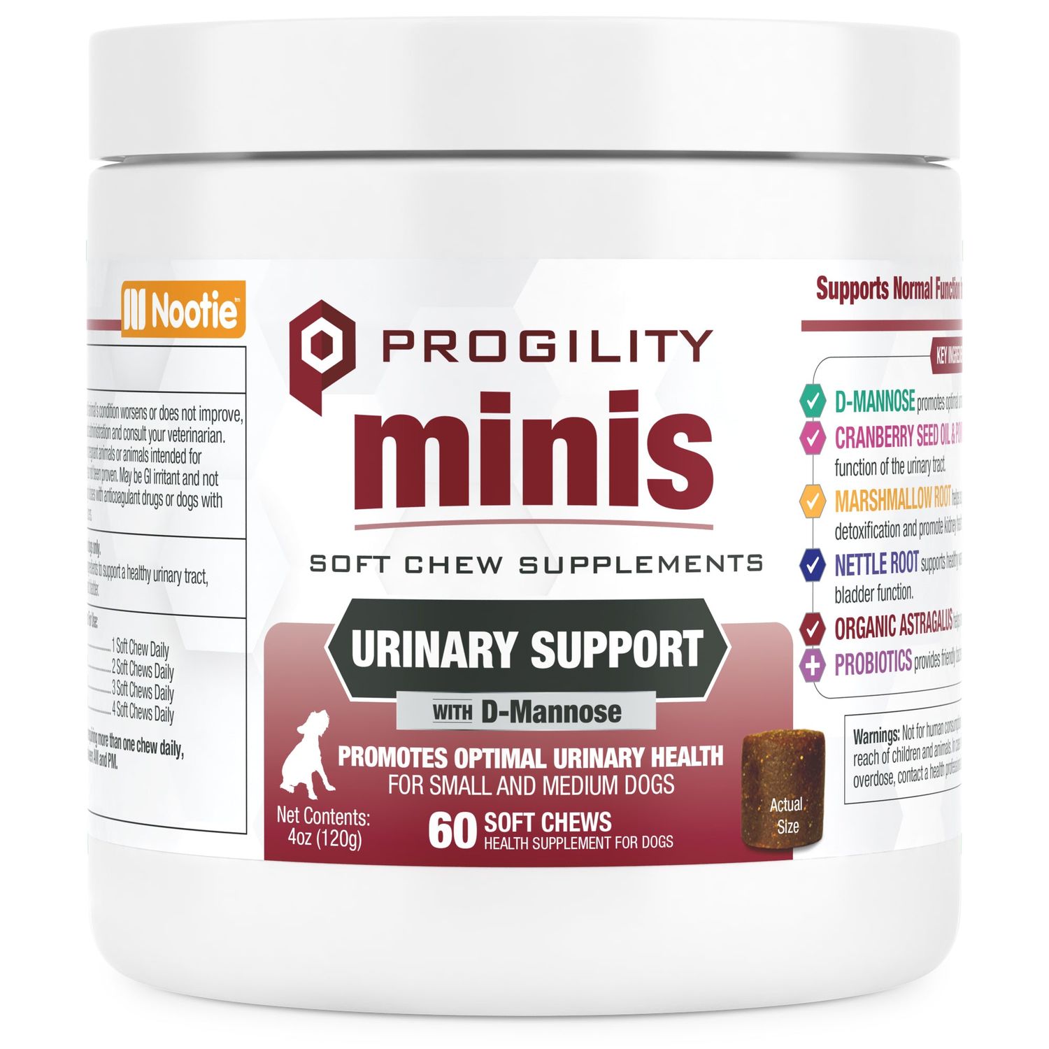 Nootie Progility Minis Urinary 60 ct