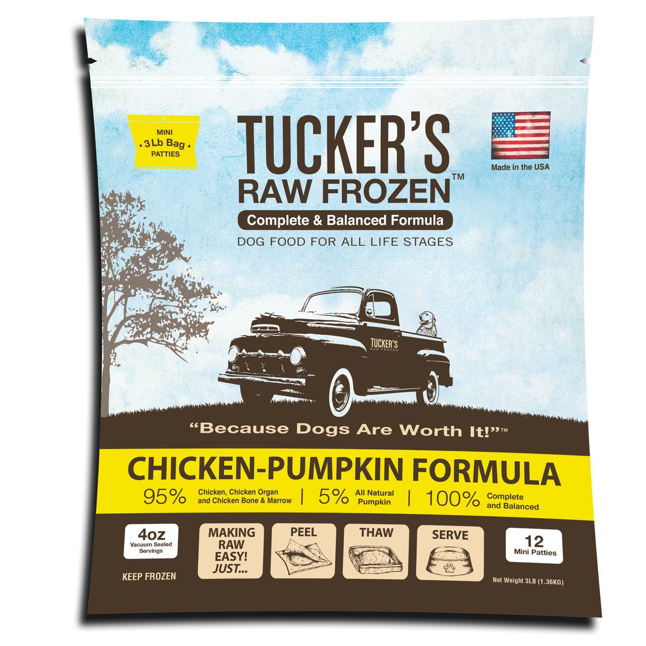 Tucker’s Frozen Raw Chicken &amp; Pumpkin 3 lb