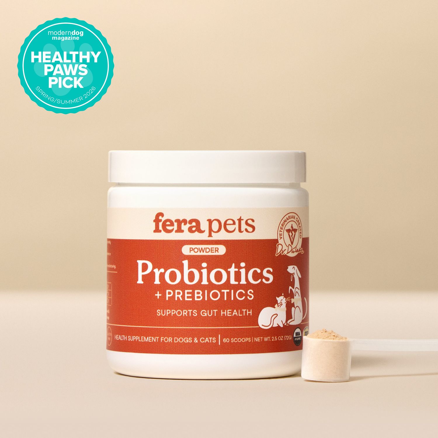 Fera Pets Organic Probios w/Prebios Dog/Cat 2.5 oz