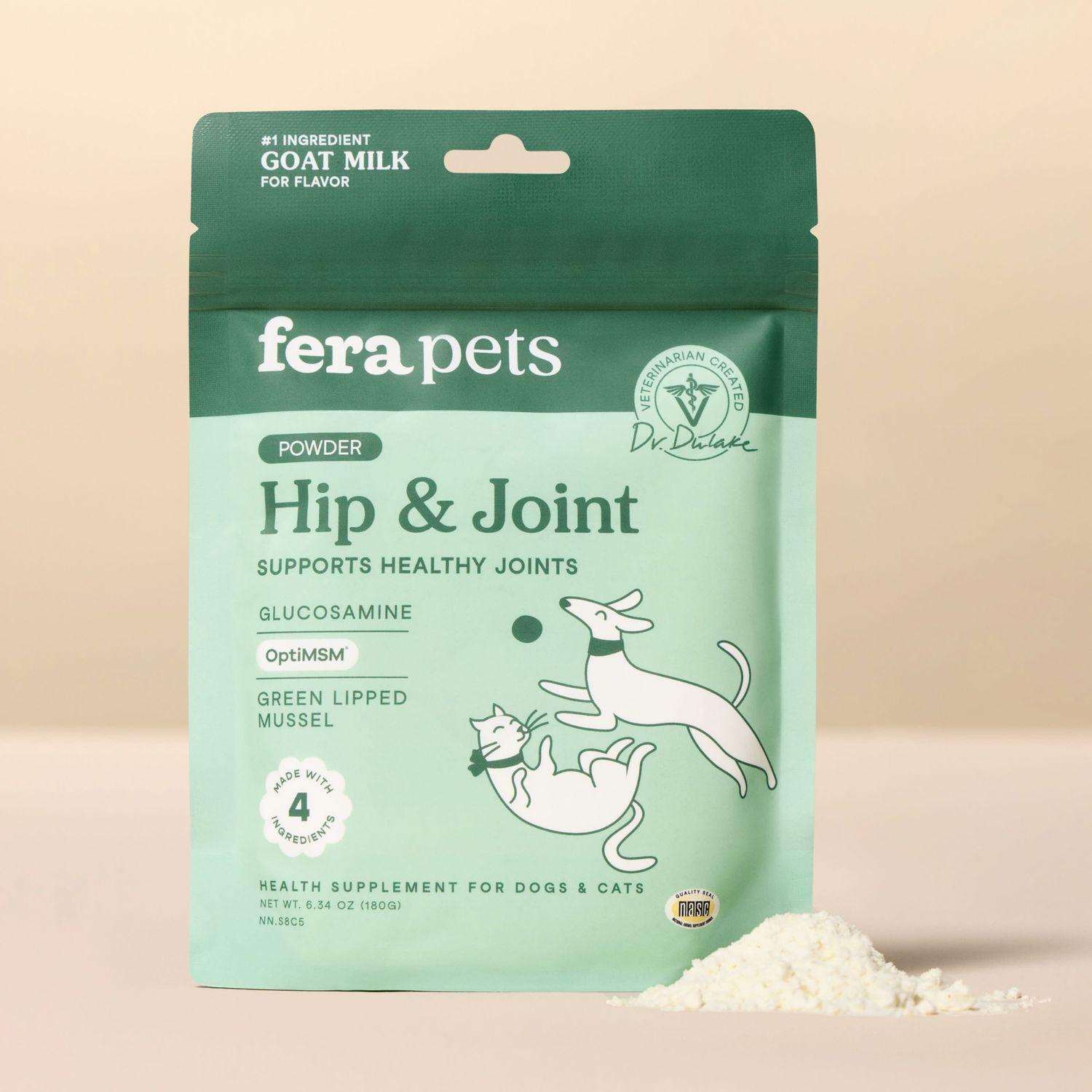 Fera Pets Goat Milk Topper Hip &amp;Joint Dog/Cat 6.34 oz