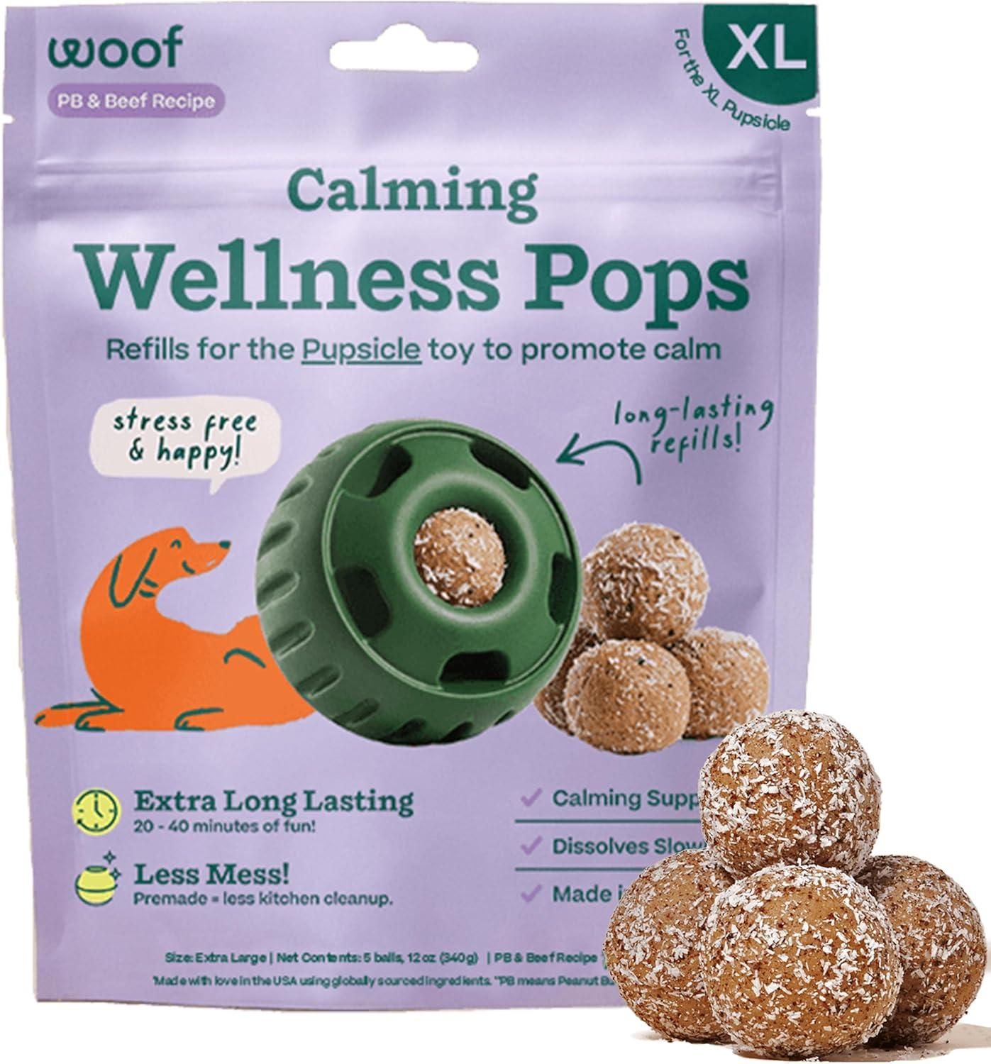 WOOF Beef &amp; PB Calming Wellness Refill Pops XL