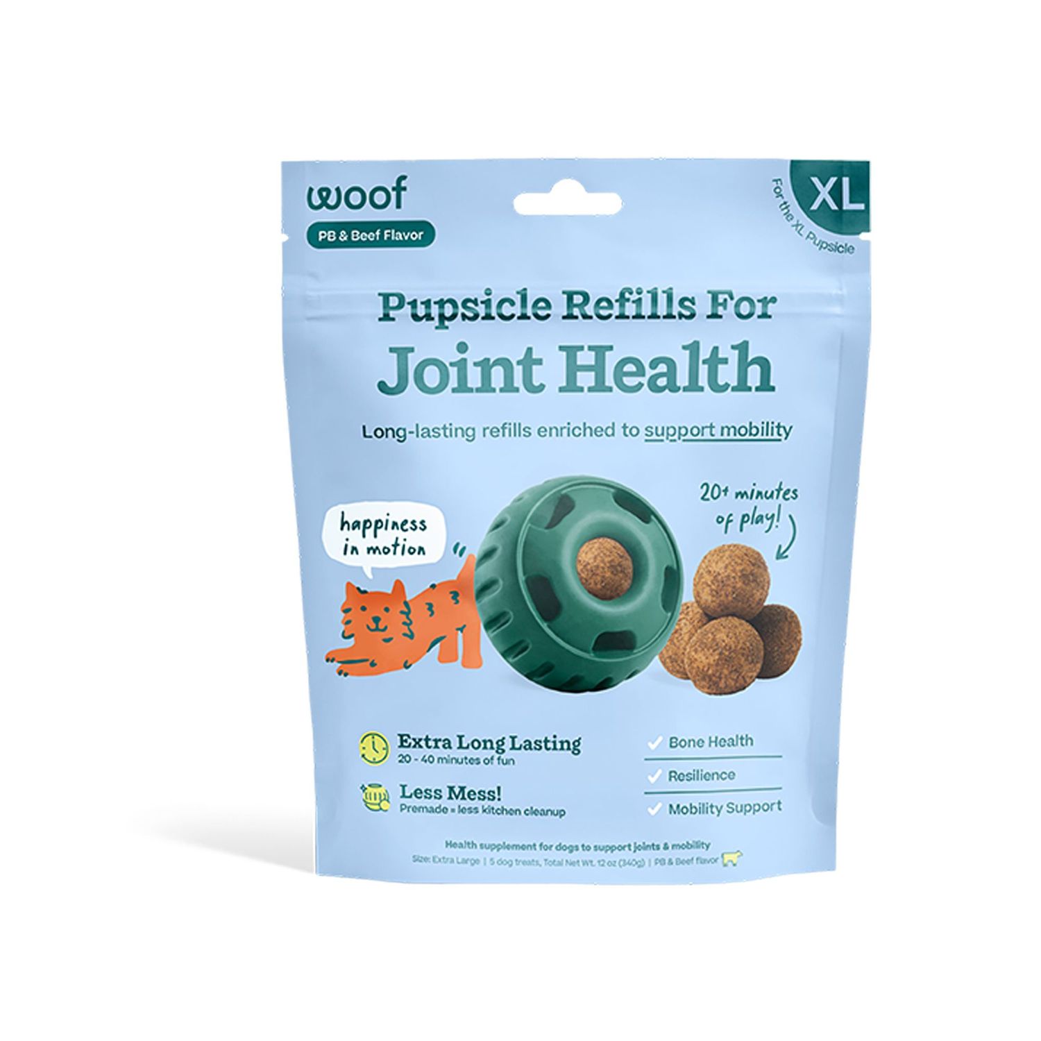 WOOF Beef &amp; PB Joint Health Refill Pops Large