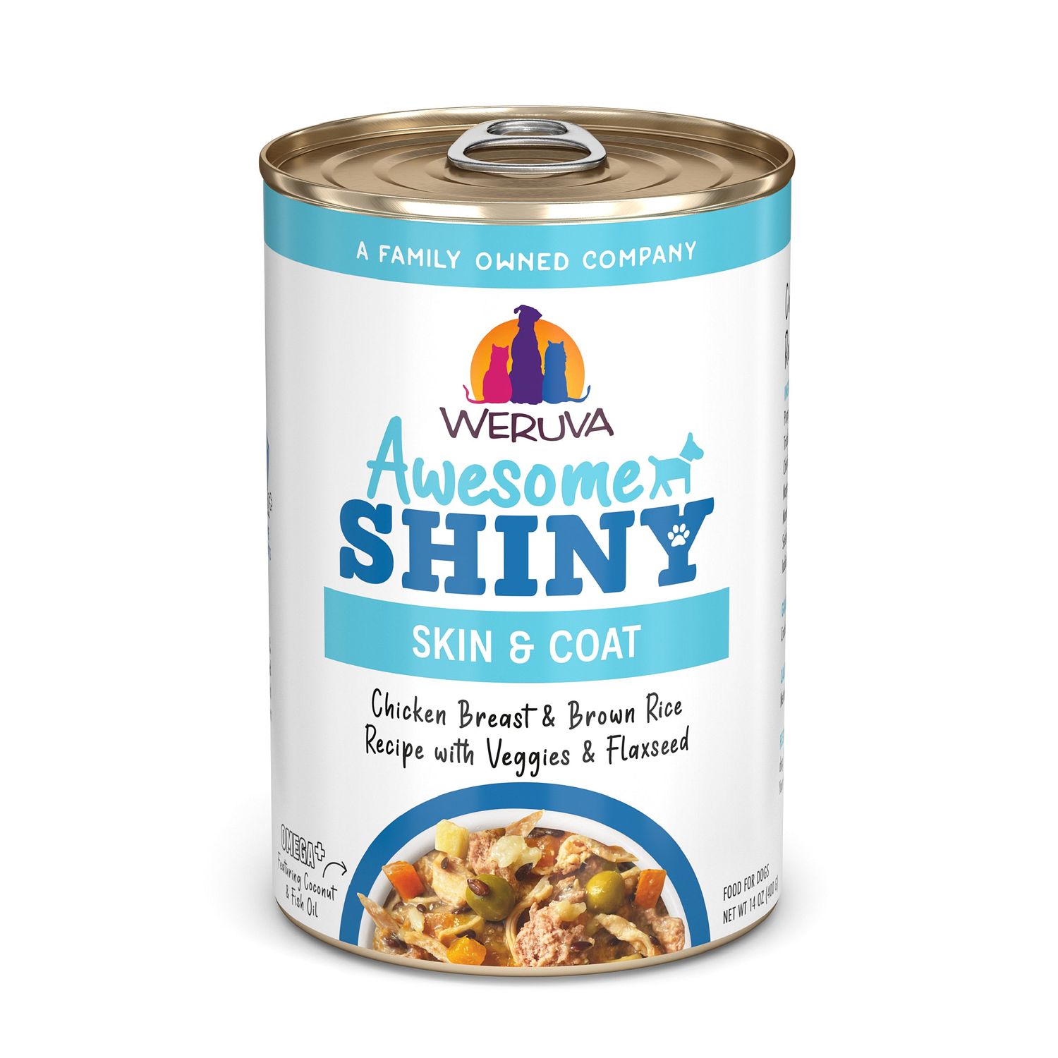 Weruva Awesome Shiny Chicken &amp; Rice w Flaxseed 14oz