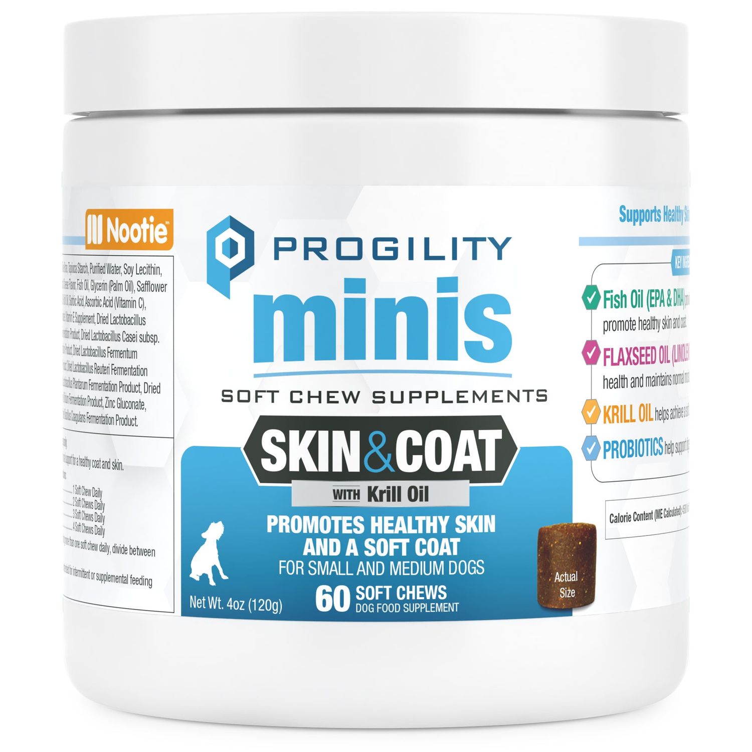 Nootie Progility Minis Skin &amp; Coat 60 ct