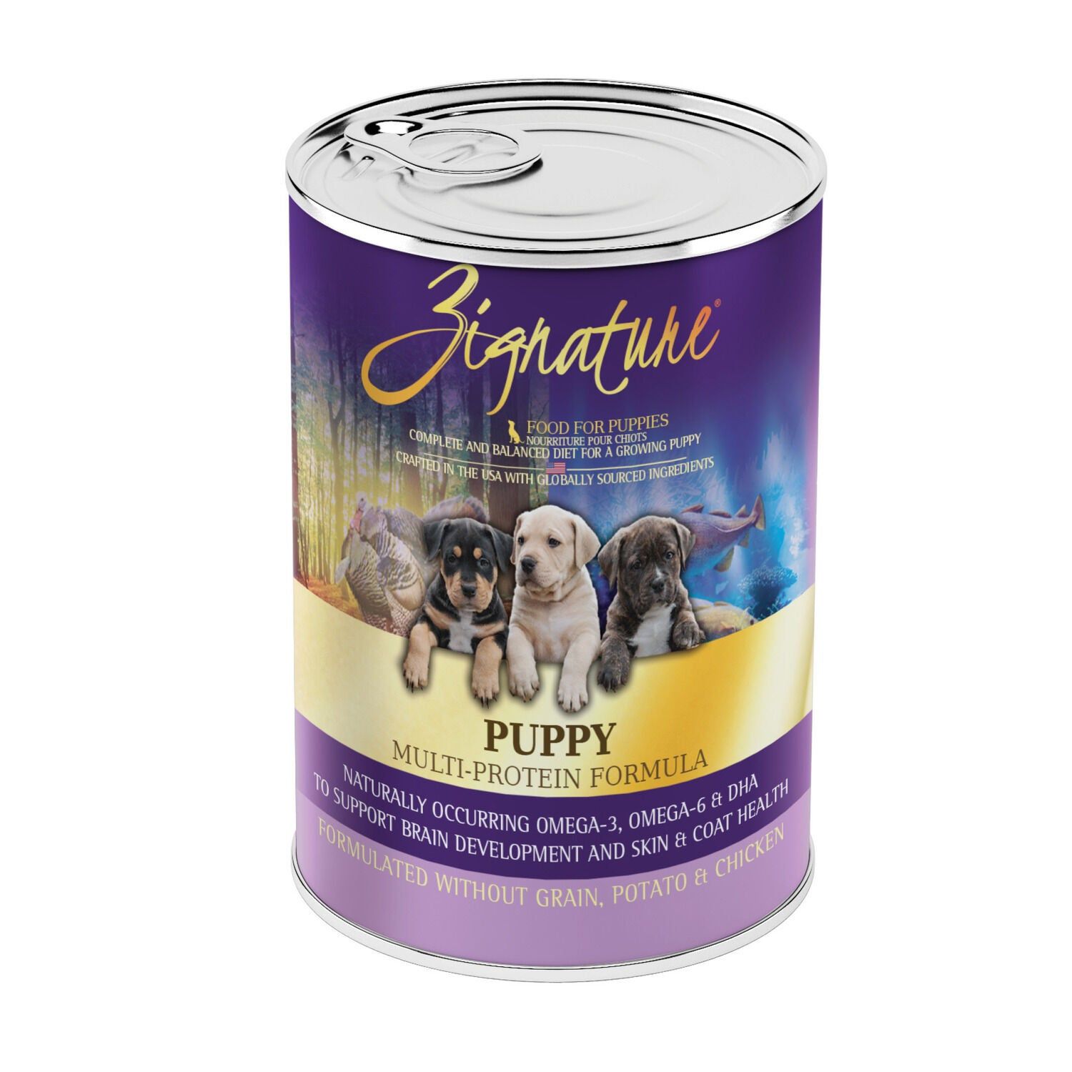 Zignature Puppy Can  13 oz