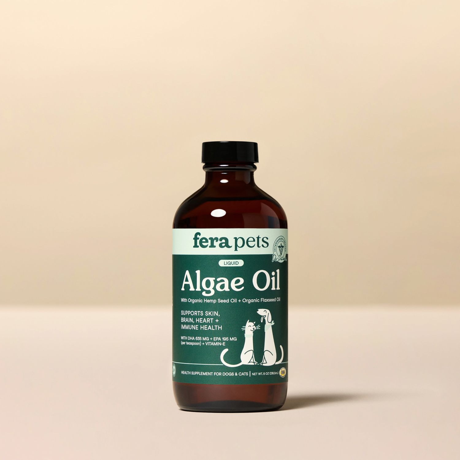 Fera Pets Vegan Omega 3 Algae Oil Dog/Cat 8 oz