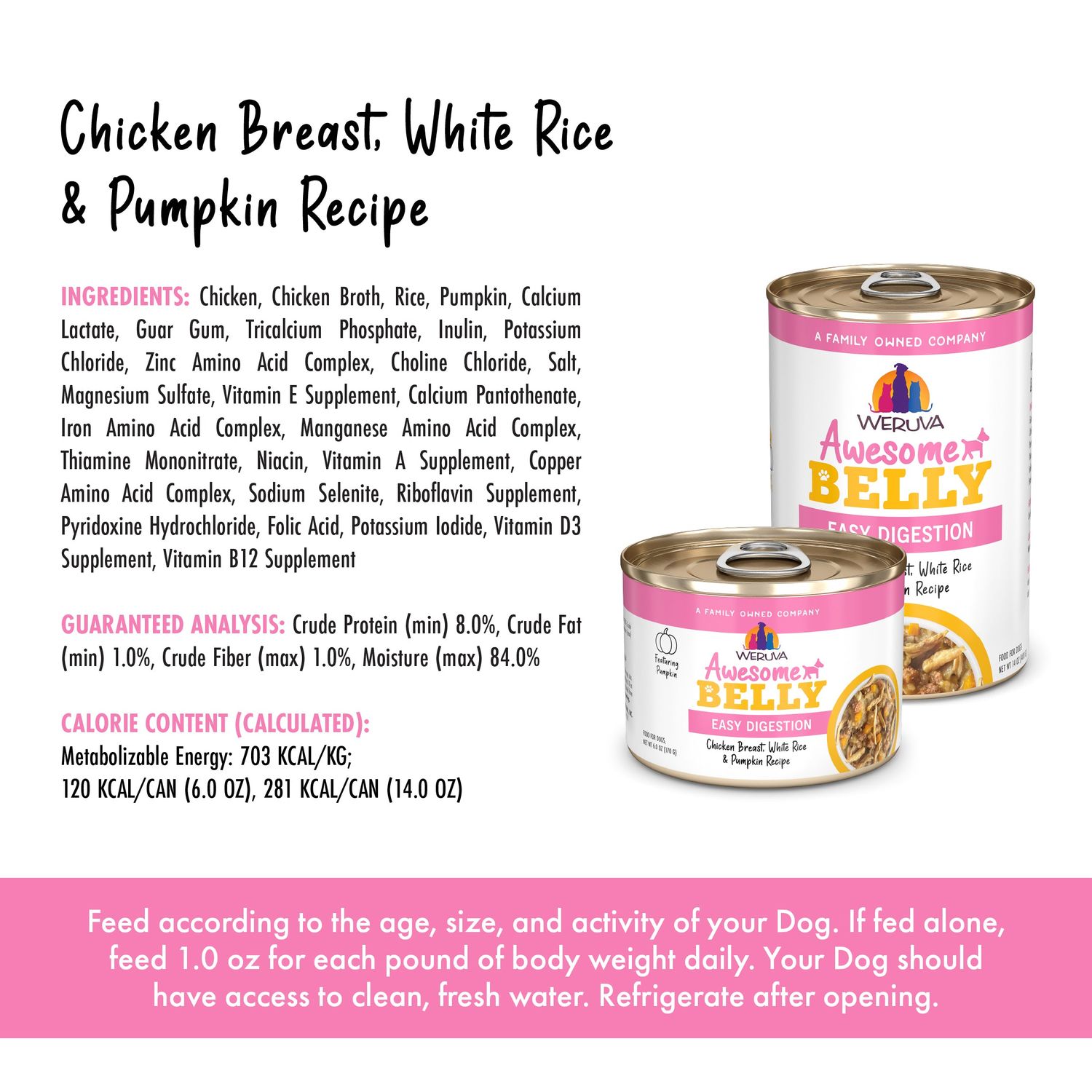 Weruva Awesome Belly Chicken &amp; Rice w Pumpkin 6oz