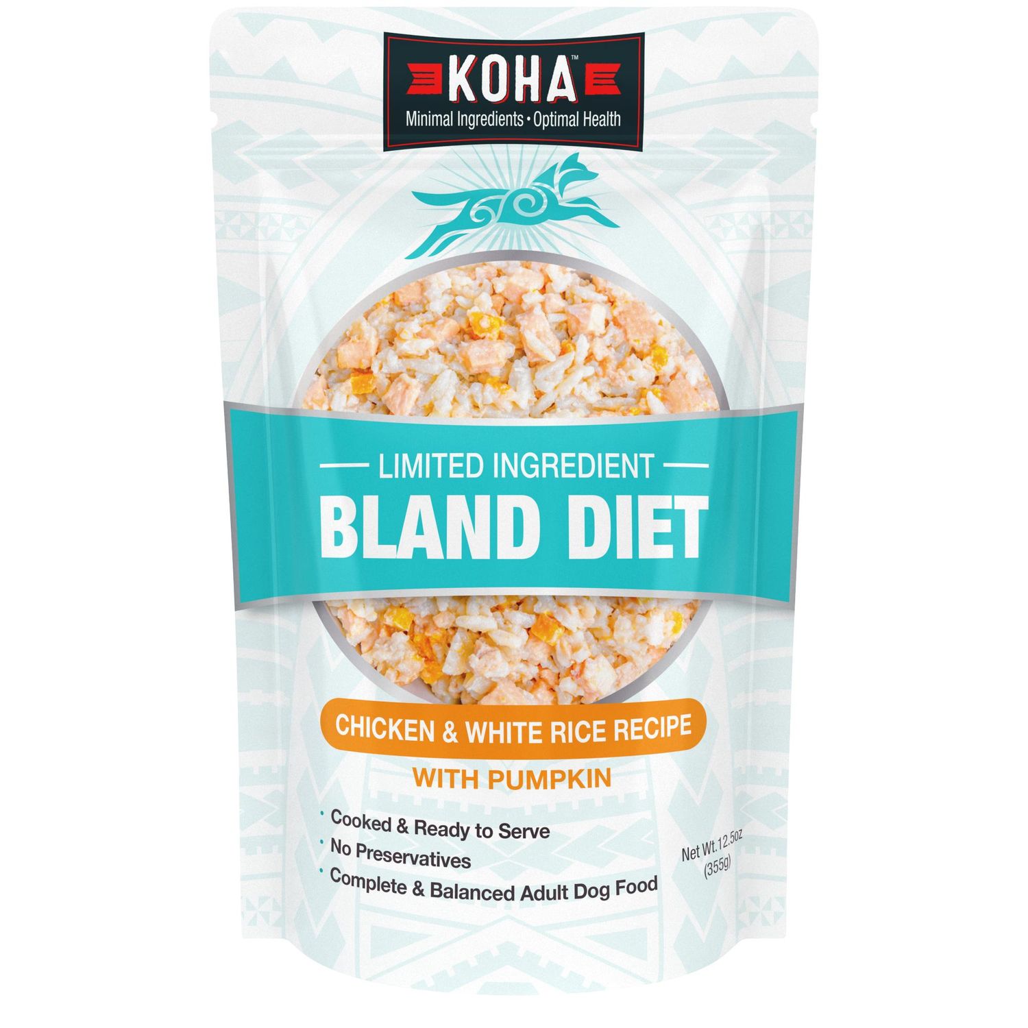 Koha Bland Diet Chicken &amp; Rice Pouch 12.5 oz