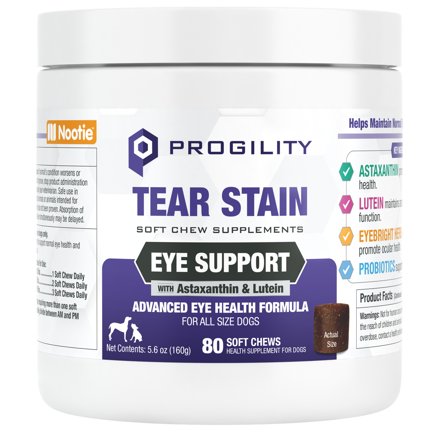 Nootie Progility Tear Stain &amp; Eye Support 80 ct.