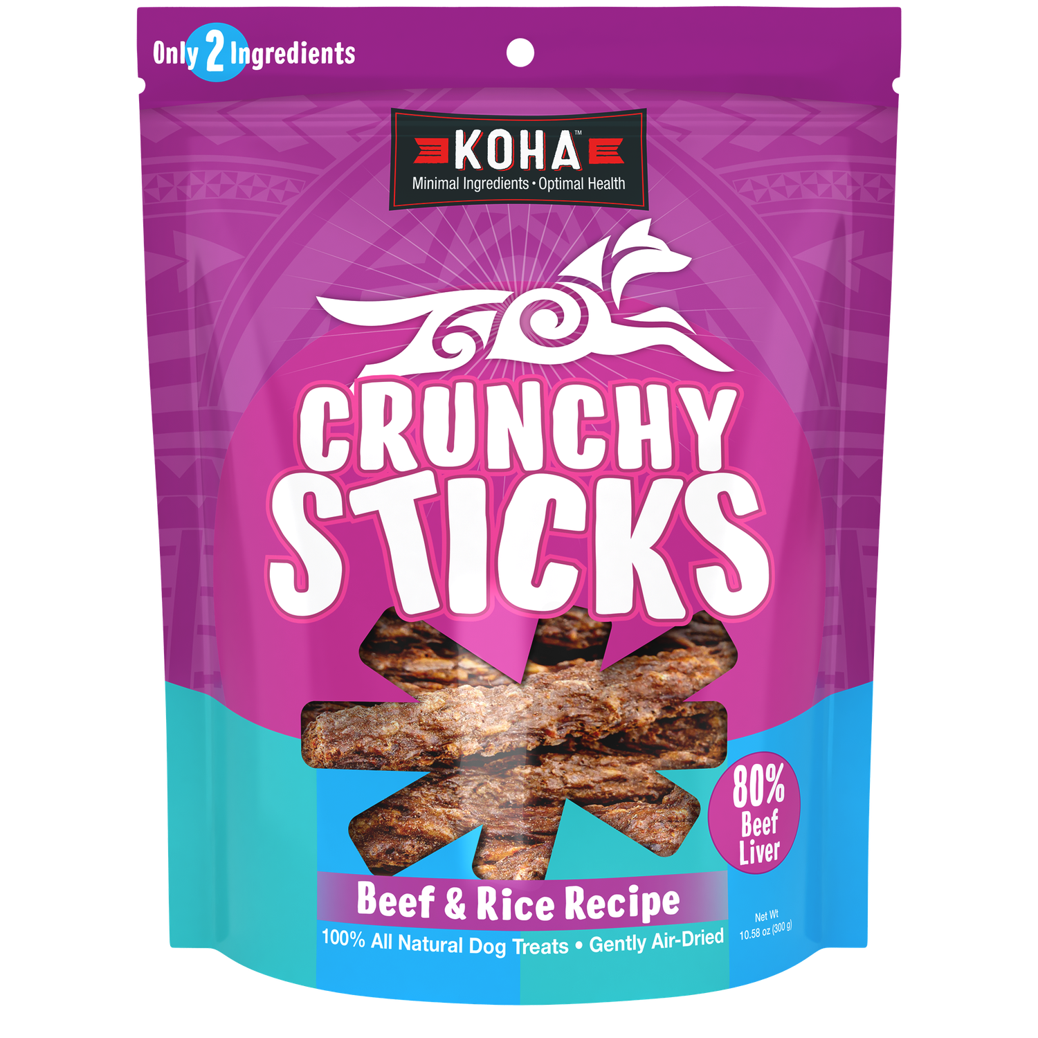 Koha Crunchy Sticks Beef &amp; Rice 10.5 oz