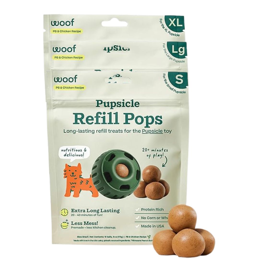 WOOF Chicken &amp; PB Refill Pops XL