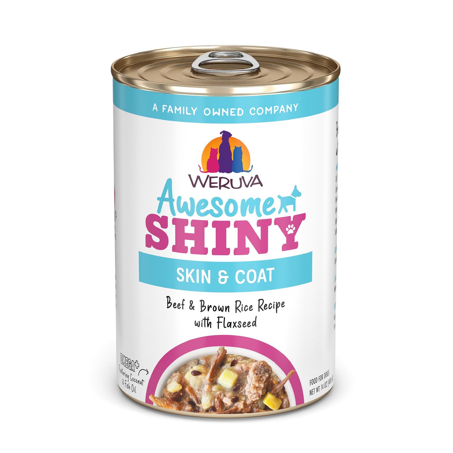 Weruva Awesome Shiny Beef &amp; Rice w Flaxseed 14oz