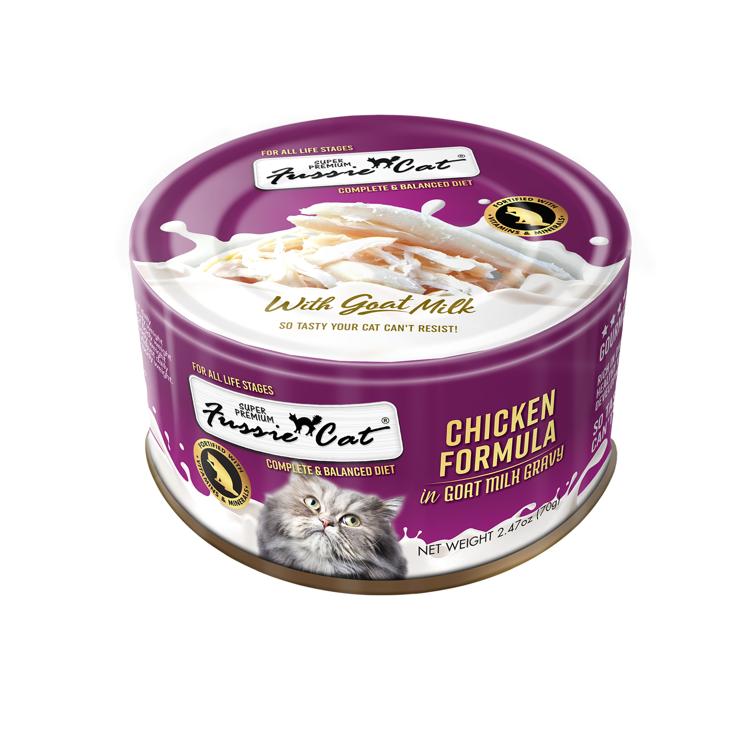 Fussie Cat Can Chicken in Goat Milk 2.47 oz