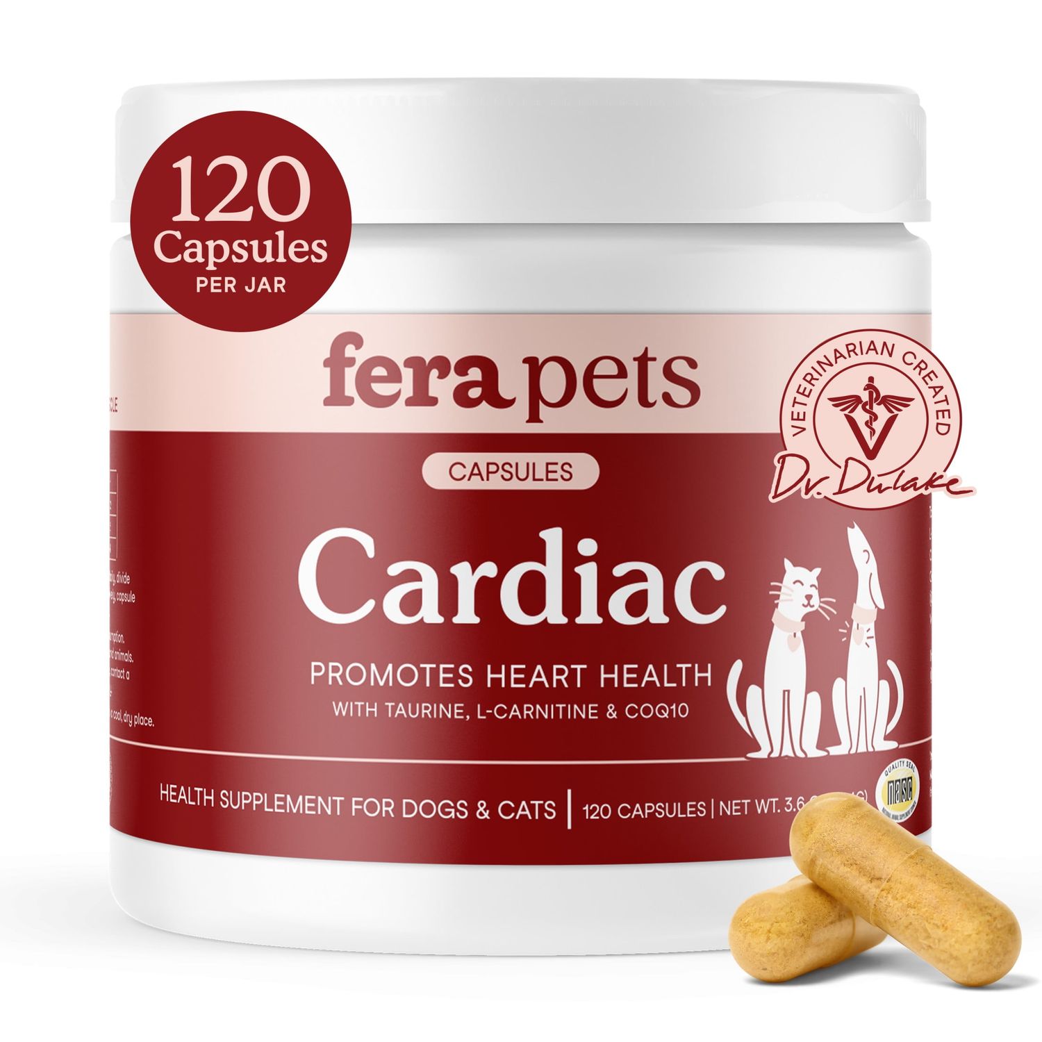 Fera Pets Cardiac Support Dog/Cat 120 ct