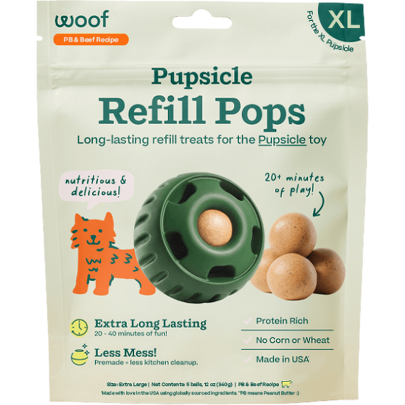 WOOF Beef &amp; PB Refill Pops XL