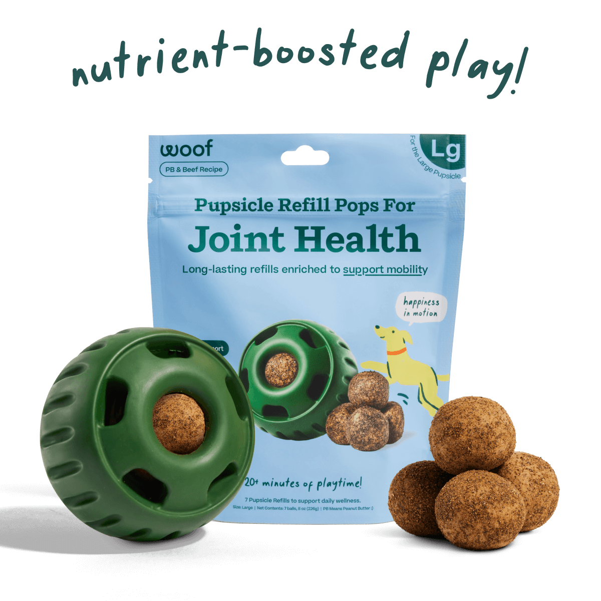 WOOF Beef &amp; PB Joint Health Refill Pops Small