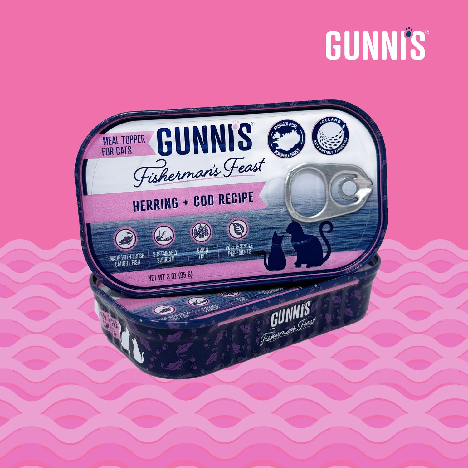 Gunni’s Cat Food Topper Herring/Cod 3 oz