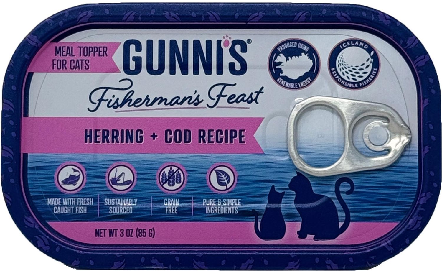 Gunni’s Cat Food Topper Herring/Cod 3 oz