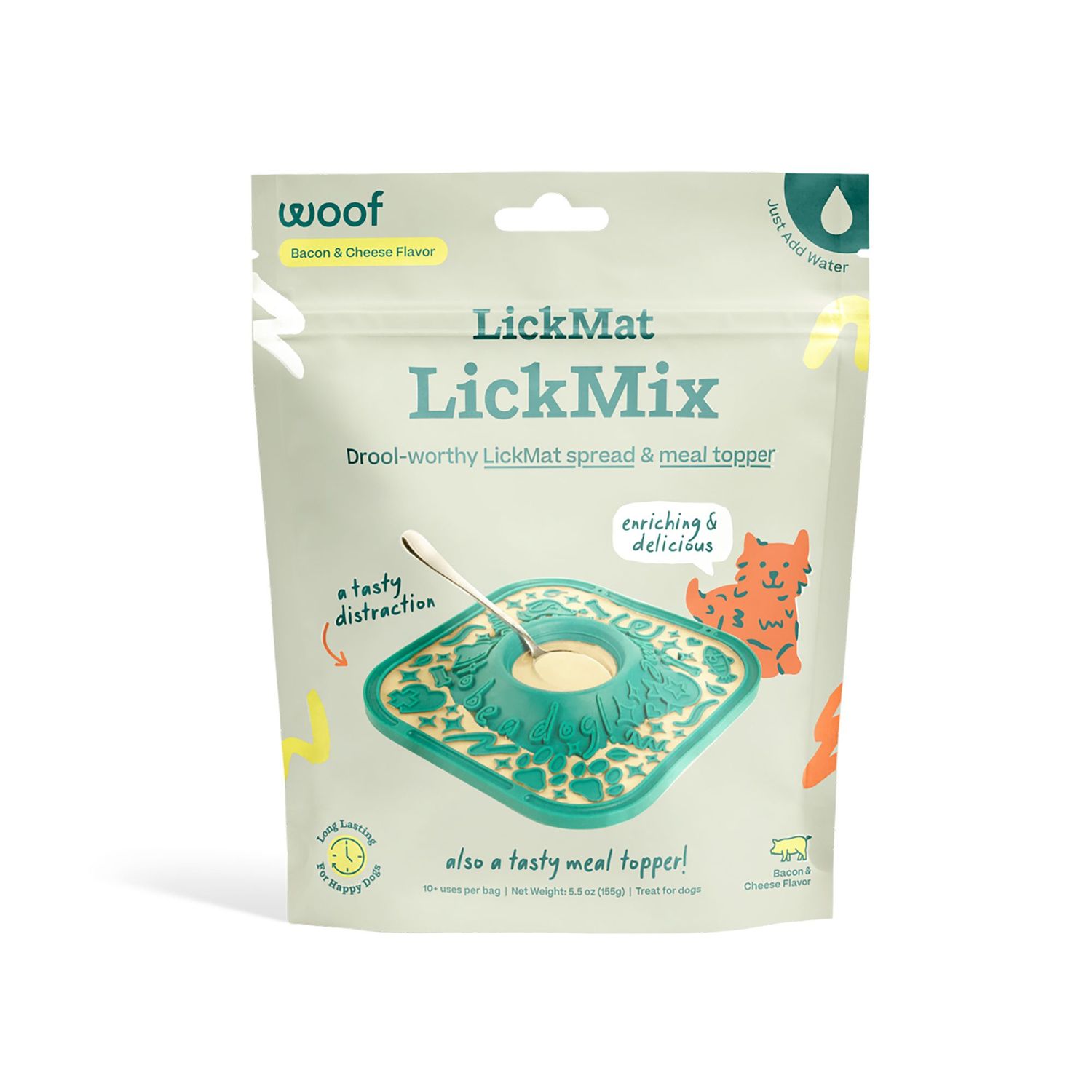 WOOF Lickmix for Lickmat Bacon &amp; Cheese