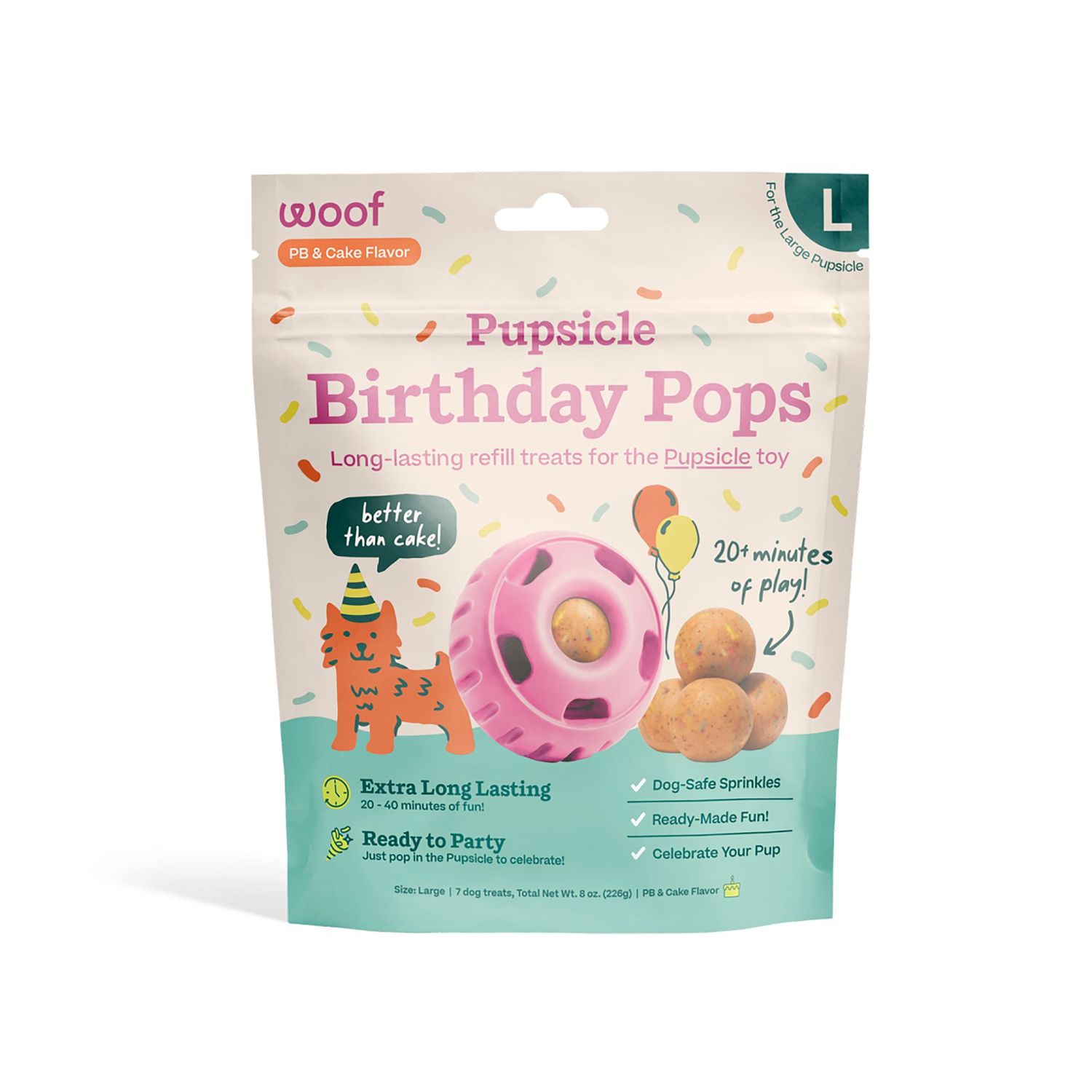 WOOF Pupsicle Refill Pops Birthday Lg